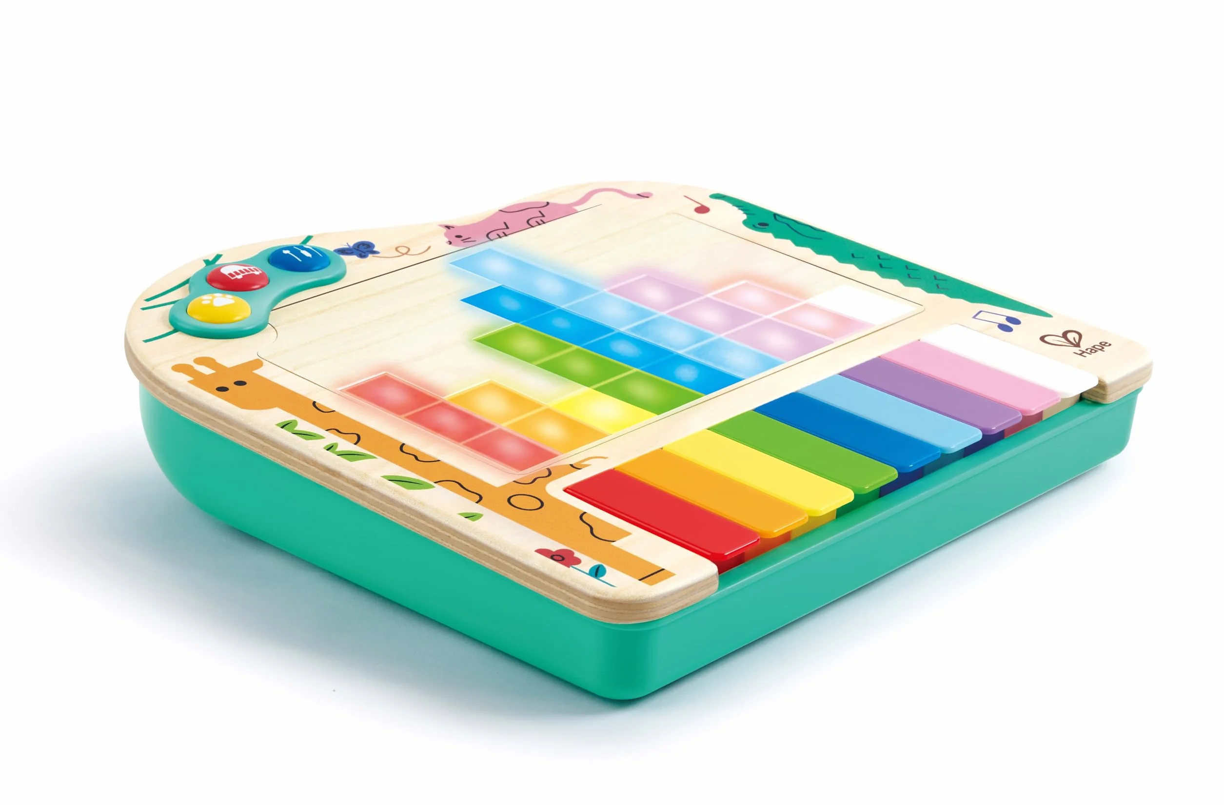 Hape Pixel Piano, Juguete Infantil de Madera, Instrumento Interactivo con Luces y Sonidos