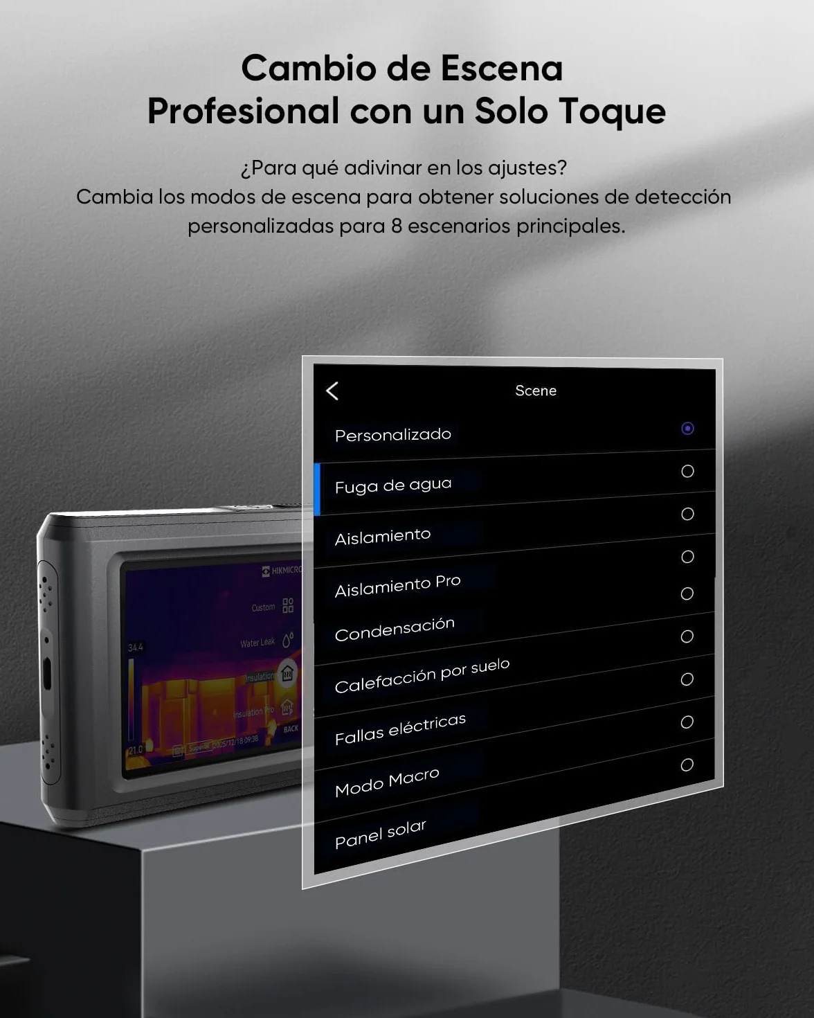 HIKMICRO Pocket2 Cámara Térmica Resolución 256 x 192 con Cámara Óptica de 8MP, 25 Hz, Wi-Fi, Cámara Térmica con Pantalla Táctil de 3,5'', IP54, 4ºF~752ºF
