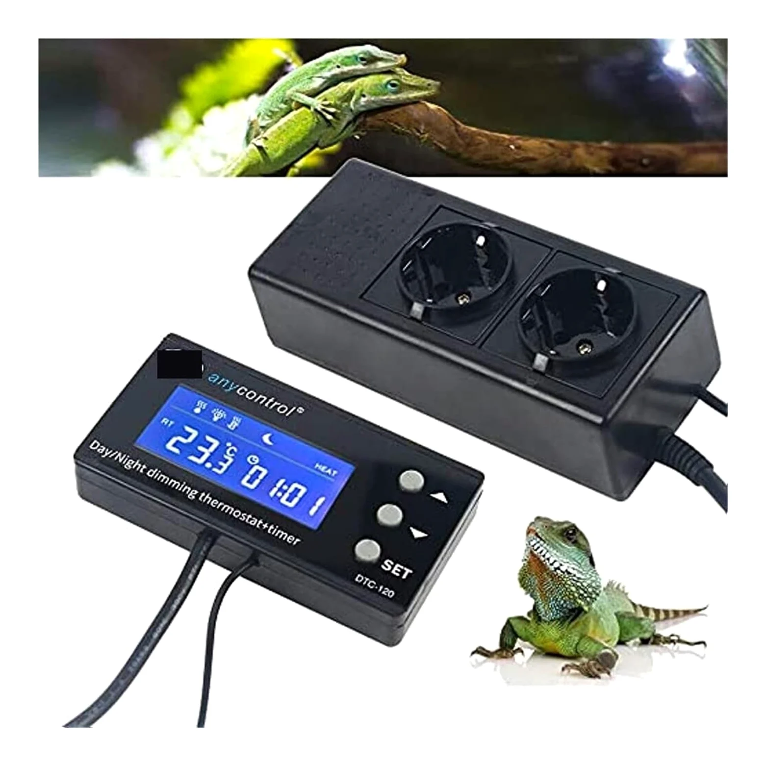 Termostato LCD digital, controlador de temperatura for terrario reptiles Para uso de bricolaje