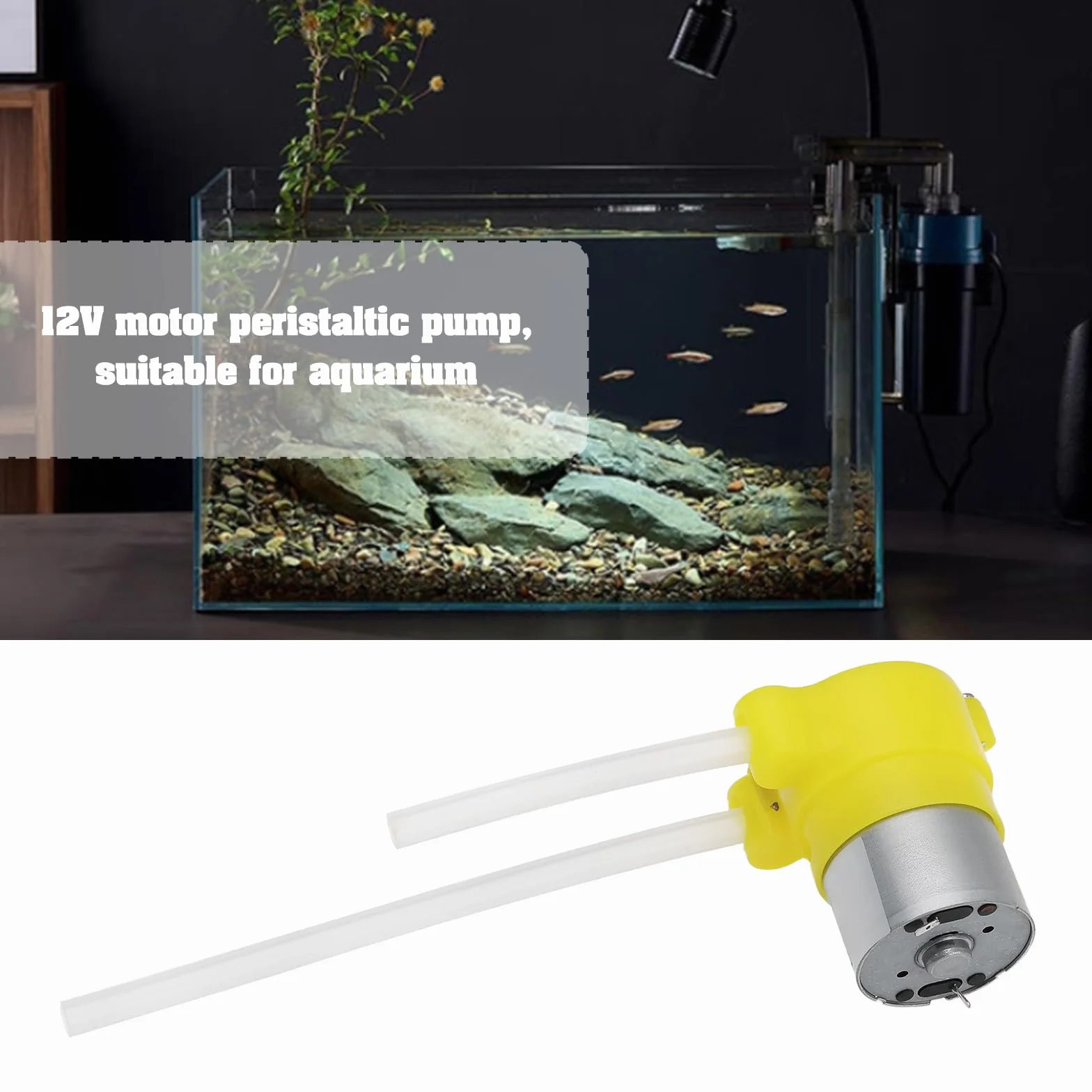 ECSiNG 2 Piezas de Bomba Peristáltica de 60 Ml/min Y 12 V Pequeña Bomba Dosificadora de Líquidos para Bricolaje Adecuada para Acuarios Dispensadores de Jabón Desinfectantes