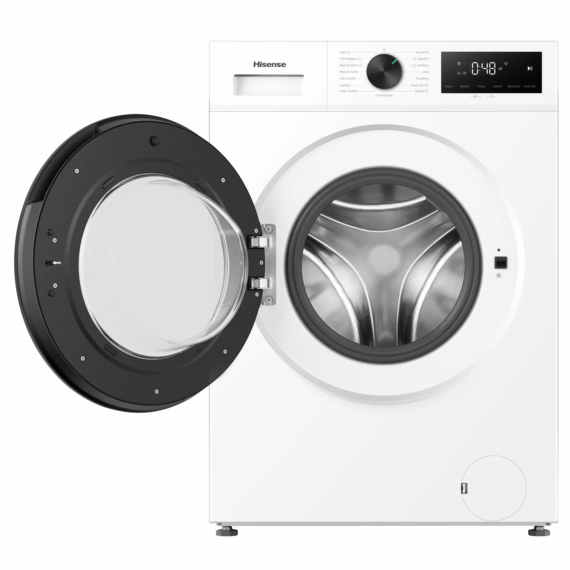 Hisense Lavadora 7Kg 1200 rpm Clase A Fondo 44cm Vapor 99,9% Blanco