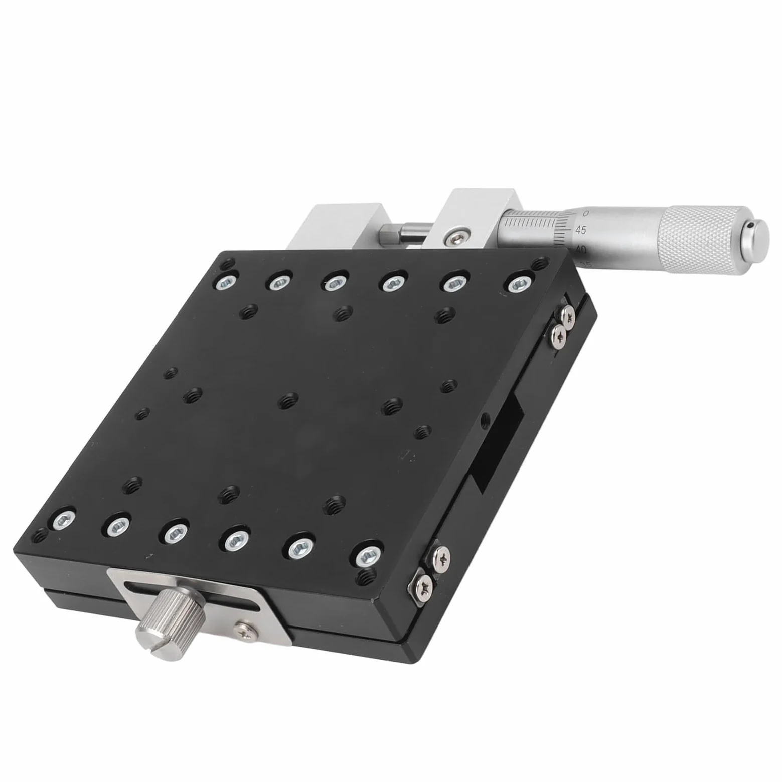 Mesa deslizante de eje X, mesa deslizante de ajuste fino manual, plataforma de corte de eje de aleación de aluminio