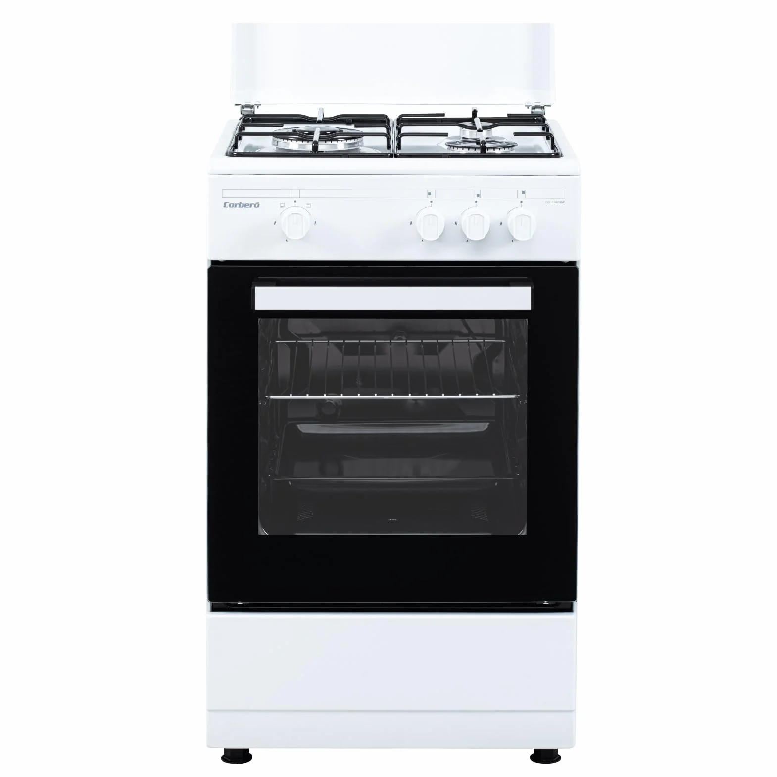 Corberó Cocina Gas Plus CCSF35020BW 3 Fuegos Horno 43 L Doble Puerta Cristal Blanco