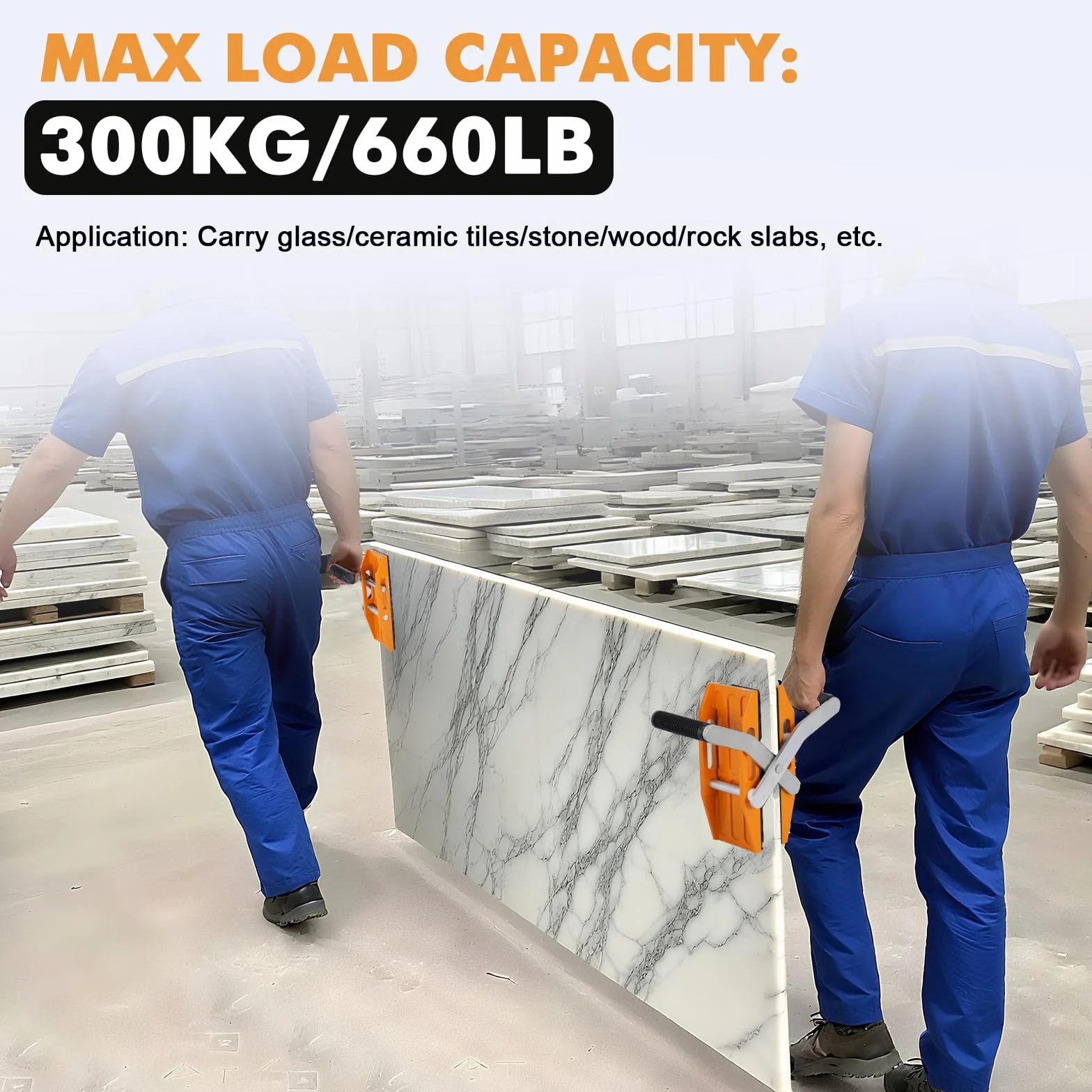BAOSHISHAN Abrazadera de piedra de doble mano 300 kg capacidad de carga 0-46 mm espesor de abrazadera para vidrio móvil cuarzo losas mármol madera contrachapada