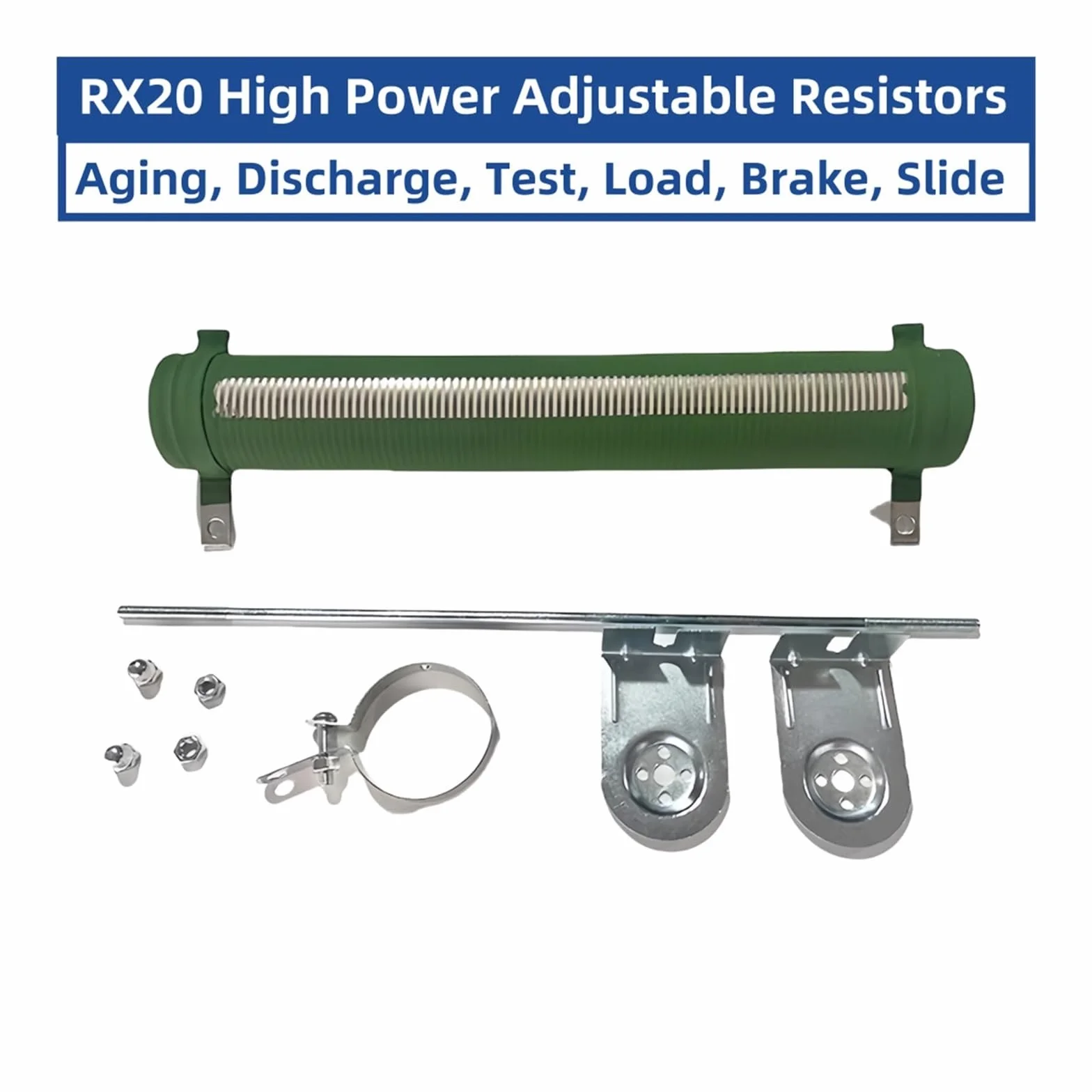Resistencia bobinada variable ajustable de alta potencia de 25 W a 10 kW, 100 W, 500 W y 1000 W, con reóstato deslizante y carga de freno de 1 R a 10 K, R a 150 R y 500 ohmios.(1500W 1 ohm)