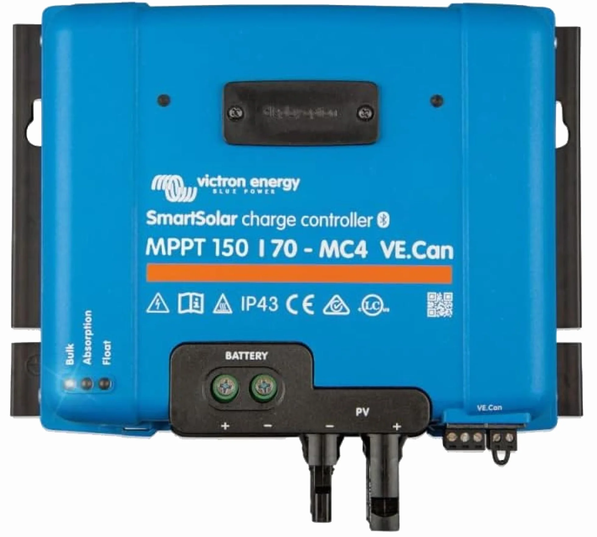 Victron Energy SmartSolar MPPT MC4 VE.Can 150V 70 amperios 12/24/36/48-Voltios Controlador de Carga Solar (Bluetooth)