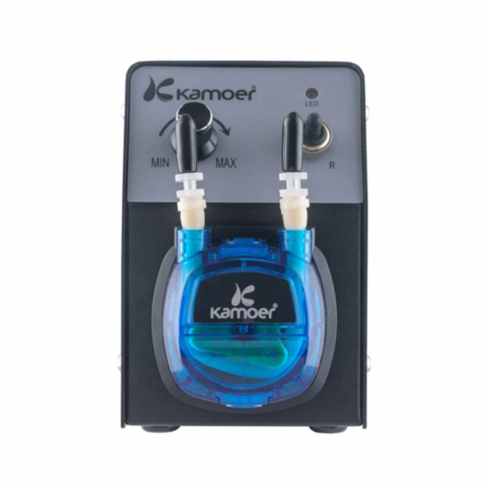 Bomba peristáltica Kamoer de 12 V pequeña bomba dosificadora de velocidad variable para experimento químico de laboratorio, tubo KCP PRO2 Norprene #3,2 mm × 6,4 mm, 40-210 ml/min, con adaptador de