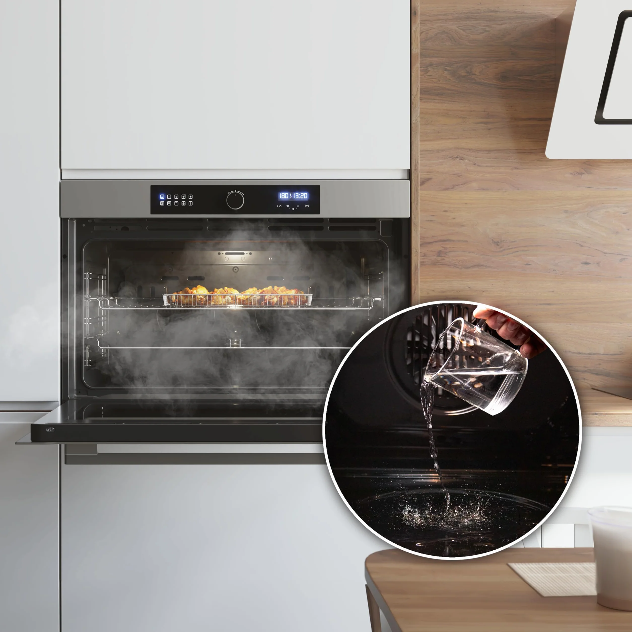 Cecotec Horno Integrable Multifunción Bolero Hexa AF319000 3800W 133L 11 Funciones Airfryer Pizza Steam