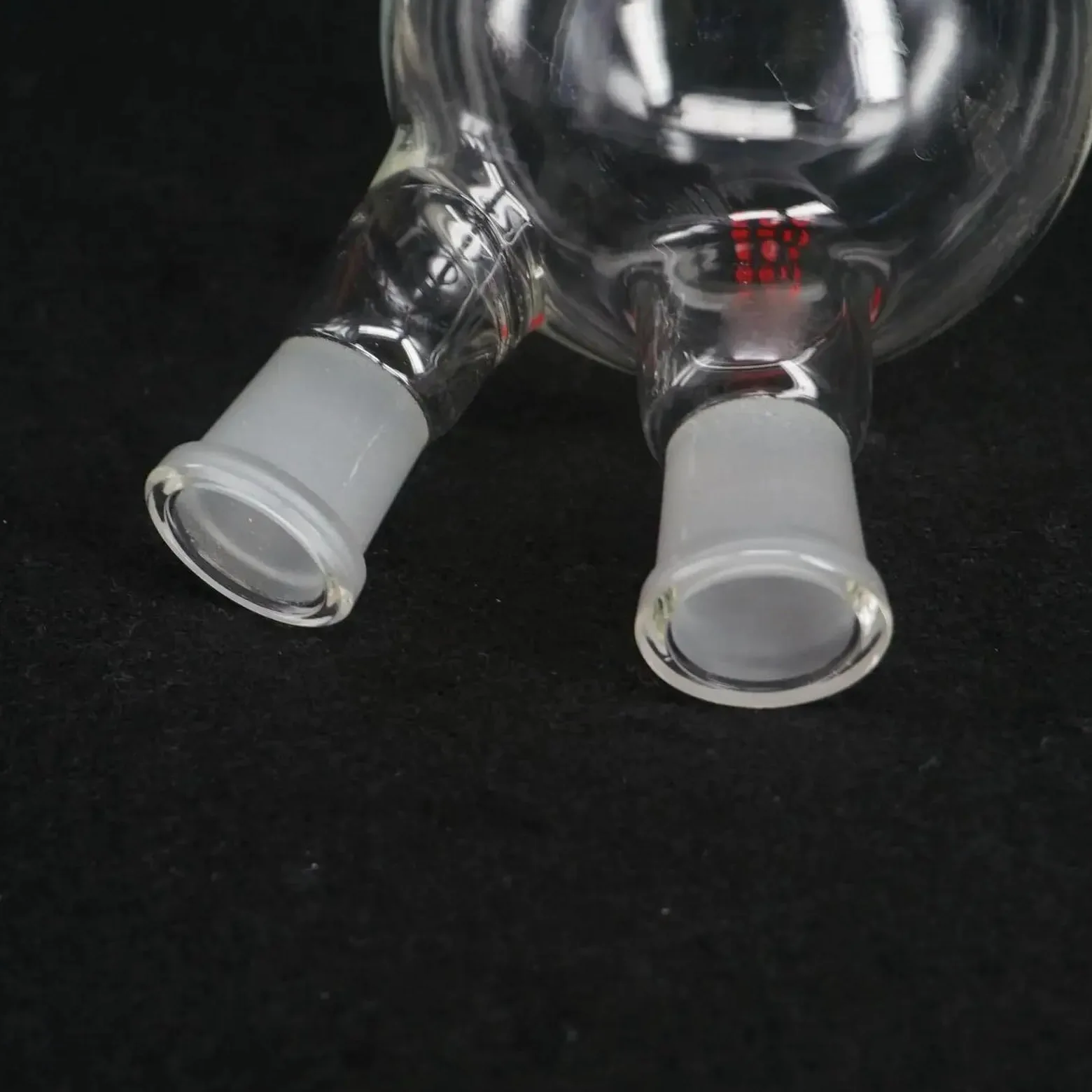 fondo redondo del frasco destilado de vidrio de si Matraz de fondo redondo de vidrio borosilicato de 500 ml con dos bocas y juntas de 14/23 a 29/32(29-32 and 24-29)