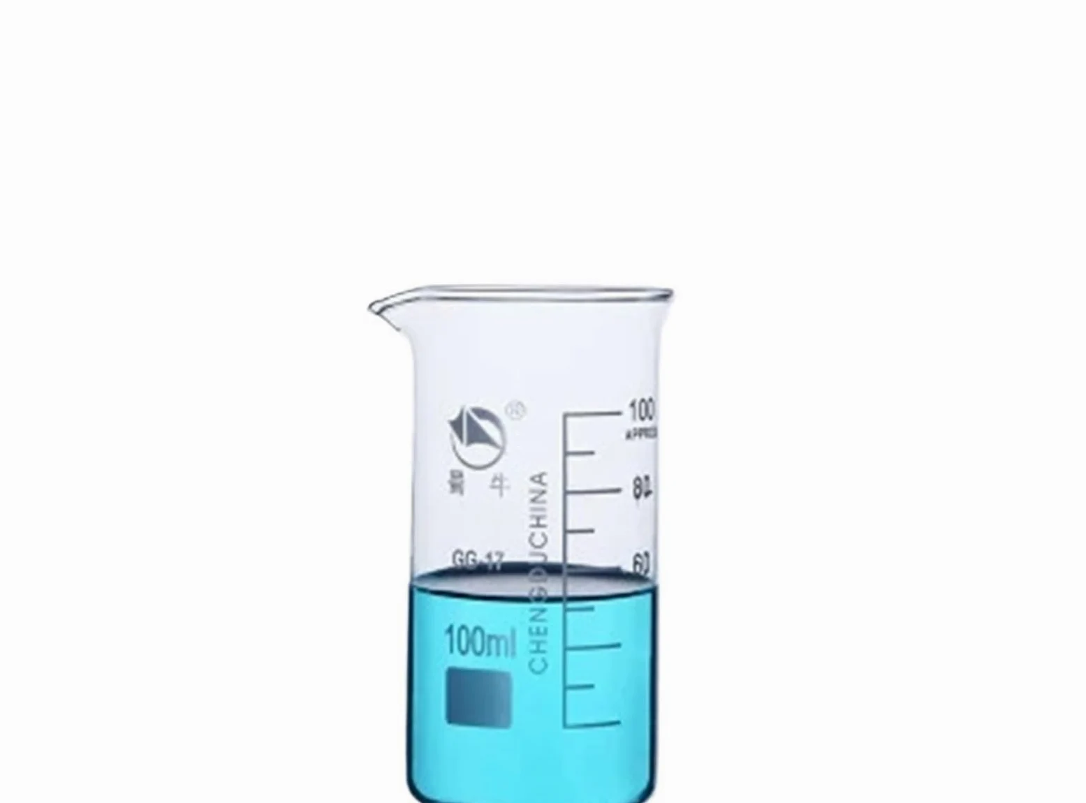 1 juego (100 ml, 250, 500, 1000 ml) de vasos graduados de vidrio de borosilicato en forma alta, vaso medidor de vidrio, equipo de laboratorio