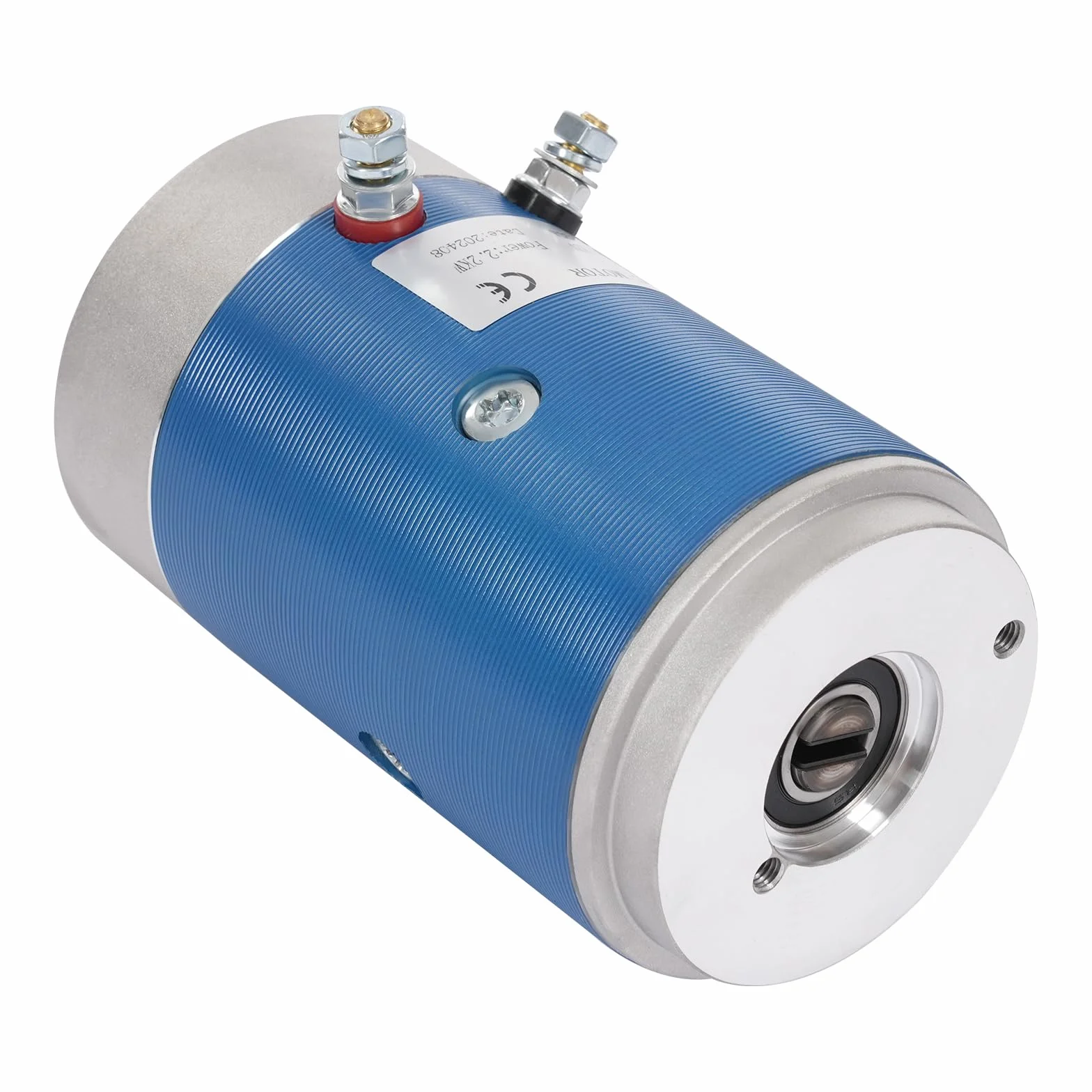 Motor de engranaje de 12/24 V CC, 2,2 kW, azul para conversión de vehículos, modificación de coche, carretilla elevadora, unidades hidráulicas, bajo nivel de ruido (12 V)