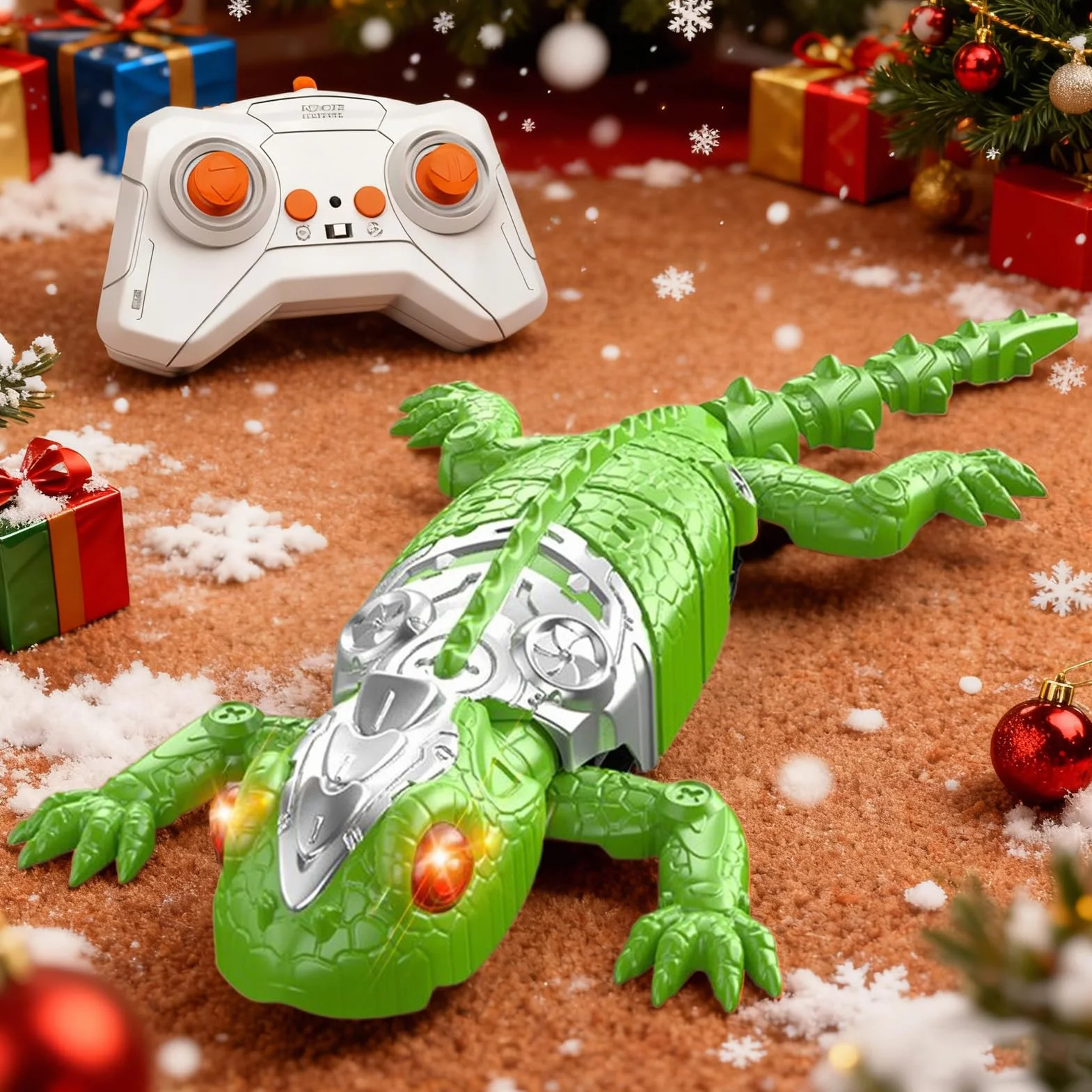 Robot Gecko Control Remoto Eléctrico RC para Reptar Suelo Techo Niños