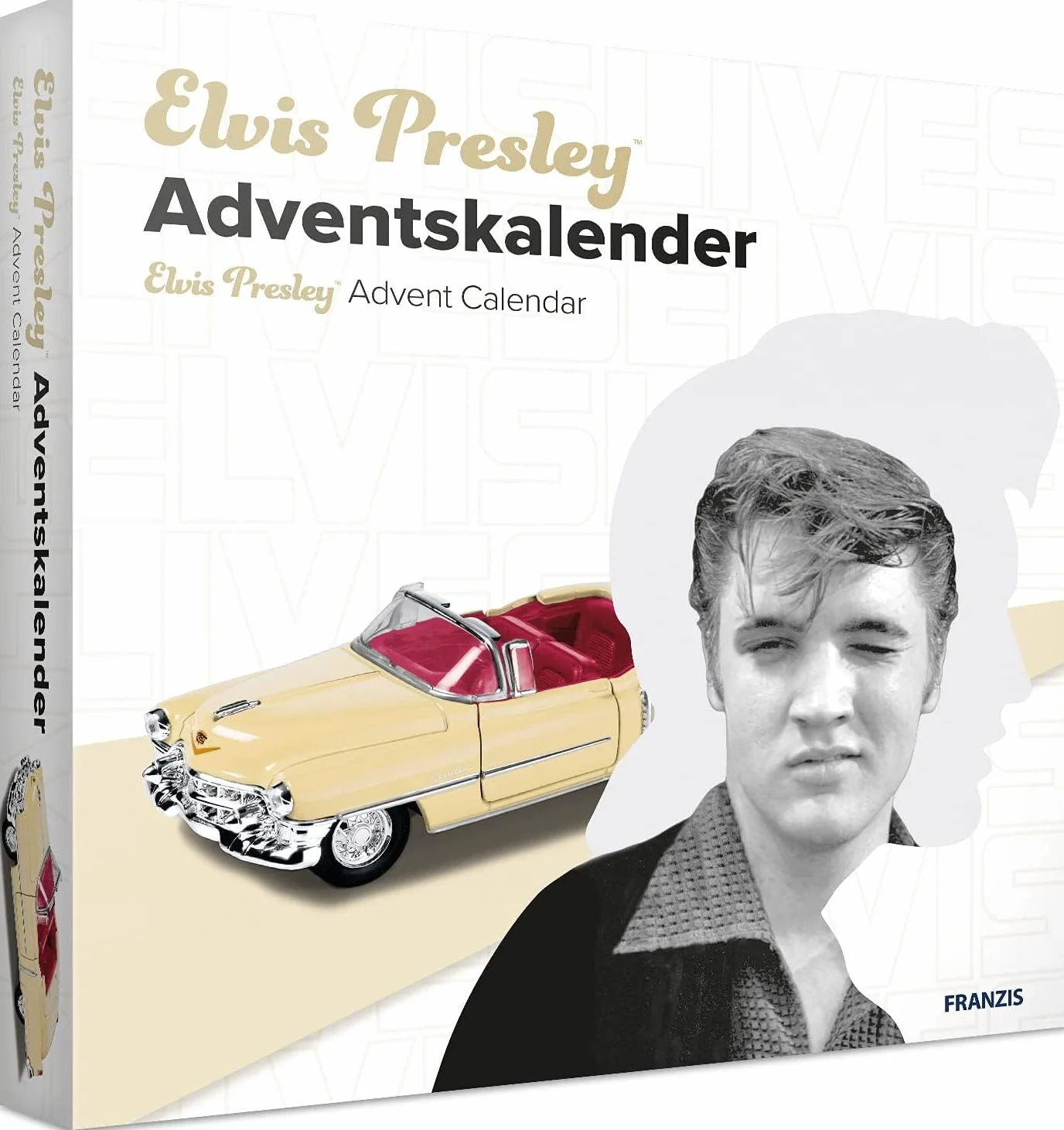 Franzis Elvis Presley 55120-7 Calendario de Adviento escala 1:38 con módulo de sonido y libro, multicolor 14+