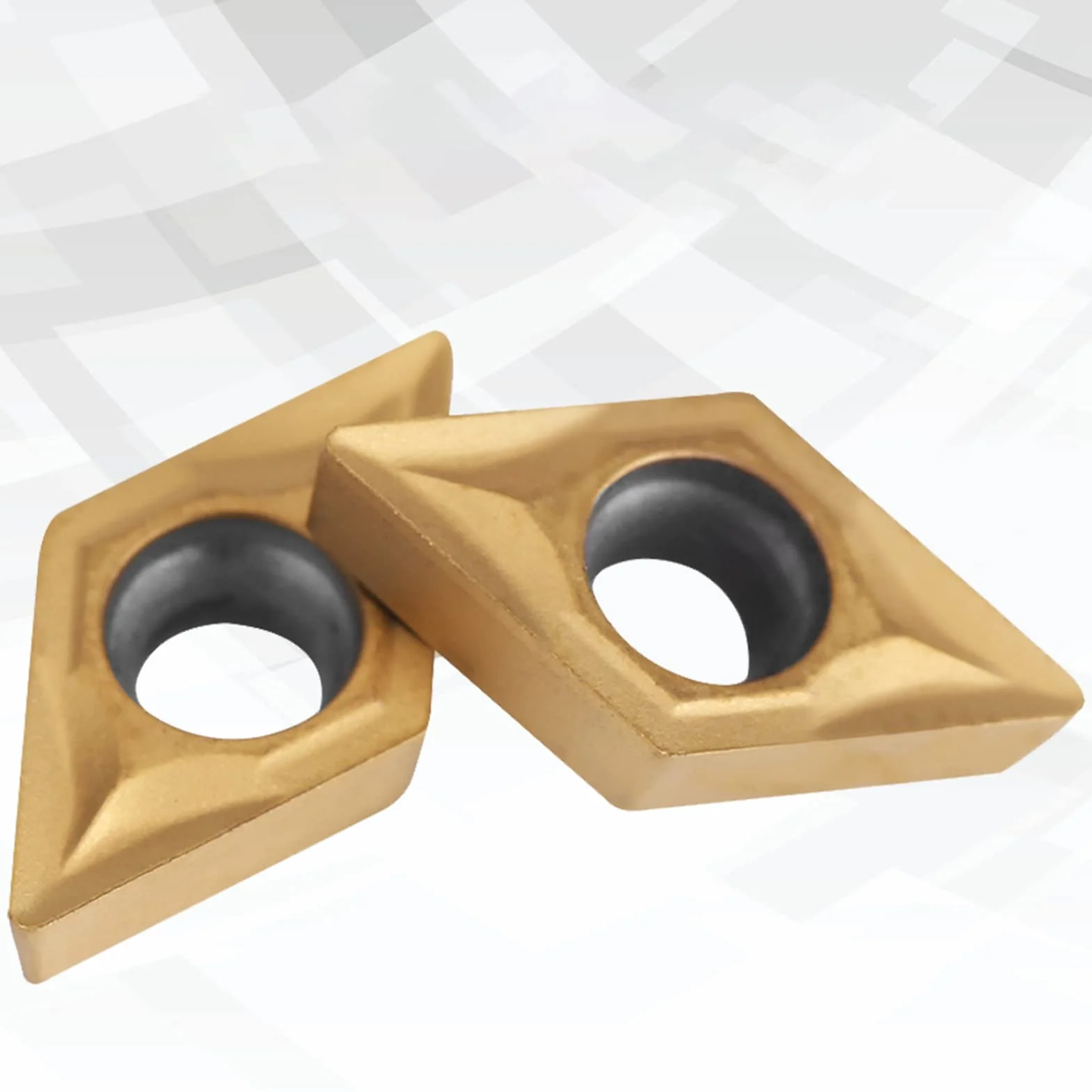 Insertos de Torno CNC DCMT070204 DCMT51.51 Cuchillos Carburo de Diamante Herramienta de torneado 10 Piezas