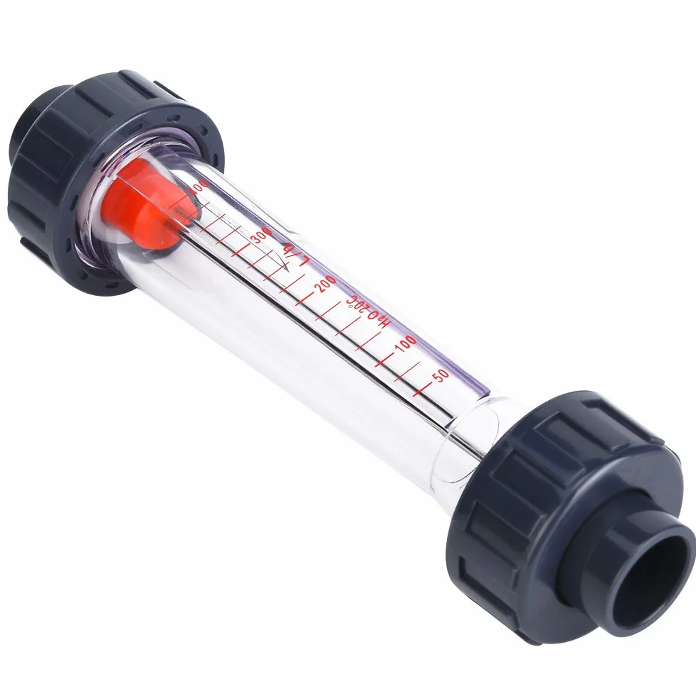 Medidor de Flujo de Líquido 40-400L/H Caudalimetro Agua Rotómetro Tubo Plástico LZS-20 (D)