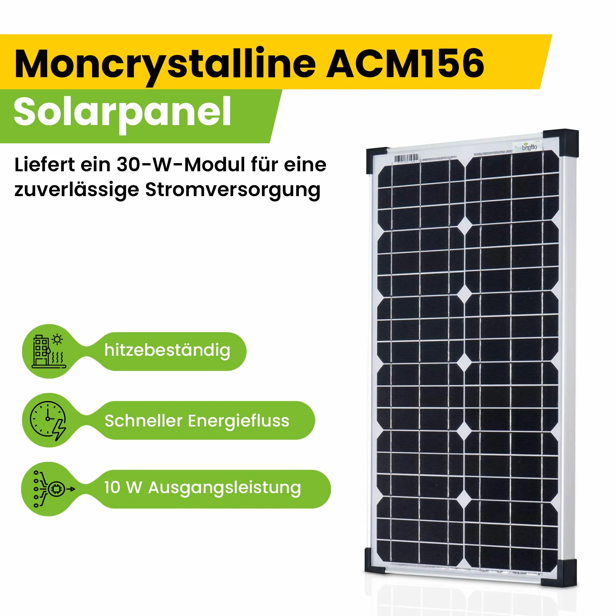 Módulo fotovoltaico Offgridtec 30 vatios potencia máxima