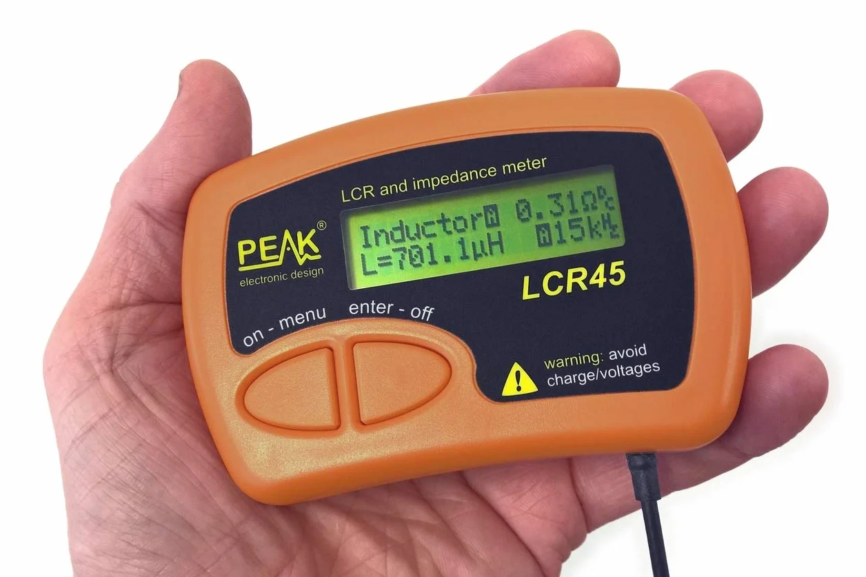 Peak Electronic Design LCR45 - Medidor LCR con medición de impedancia de componentes