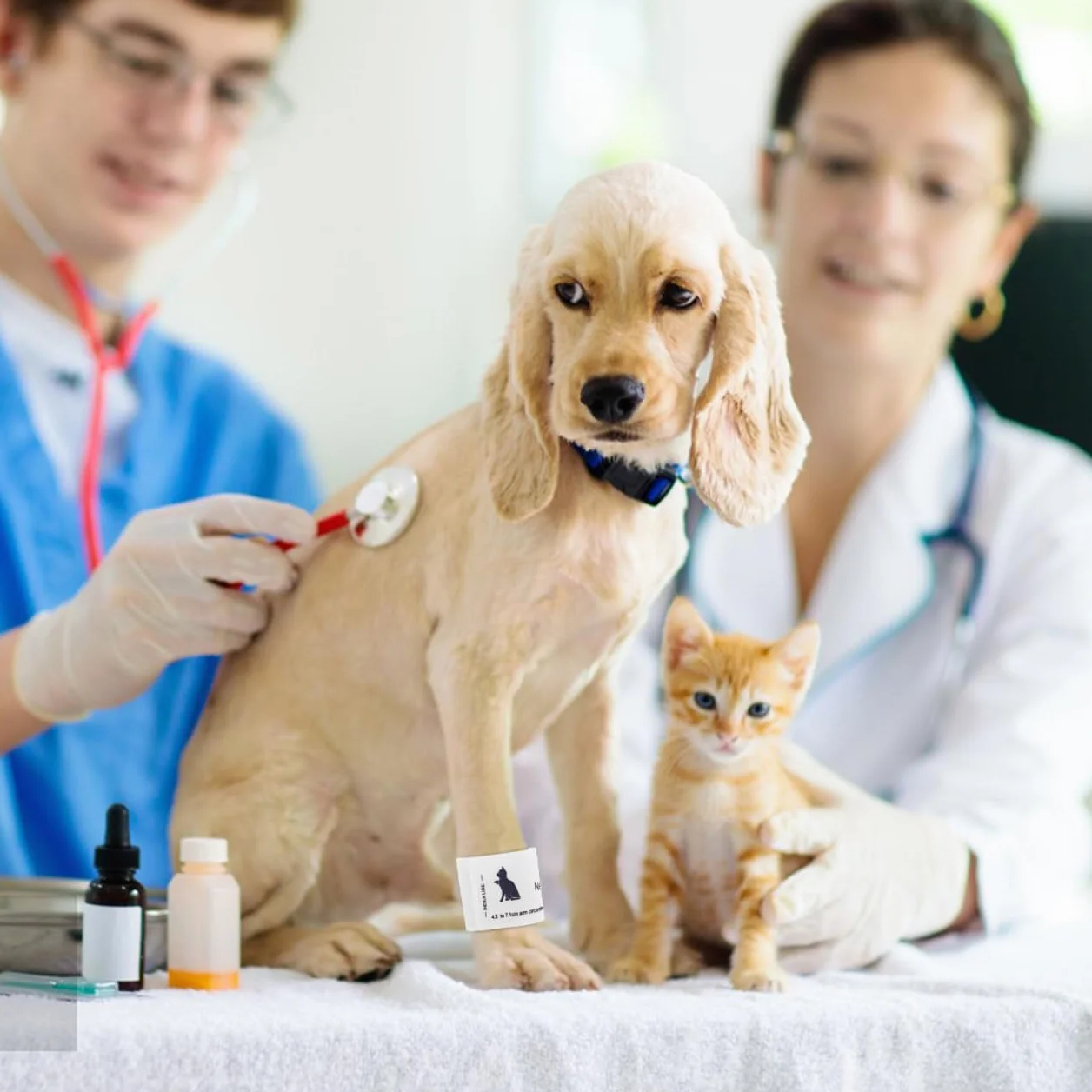 POPETPOP Manguito de presión arterial para animales, tamaño universal, manguito reutilizable de tela no tejida suave para gatos y perros, monitoreo preciso en uso doméstico