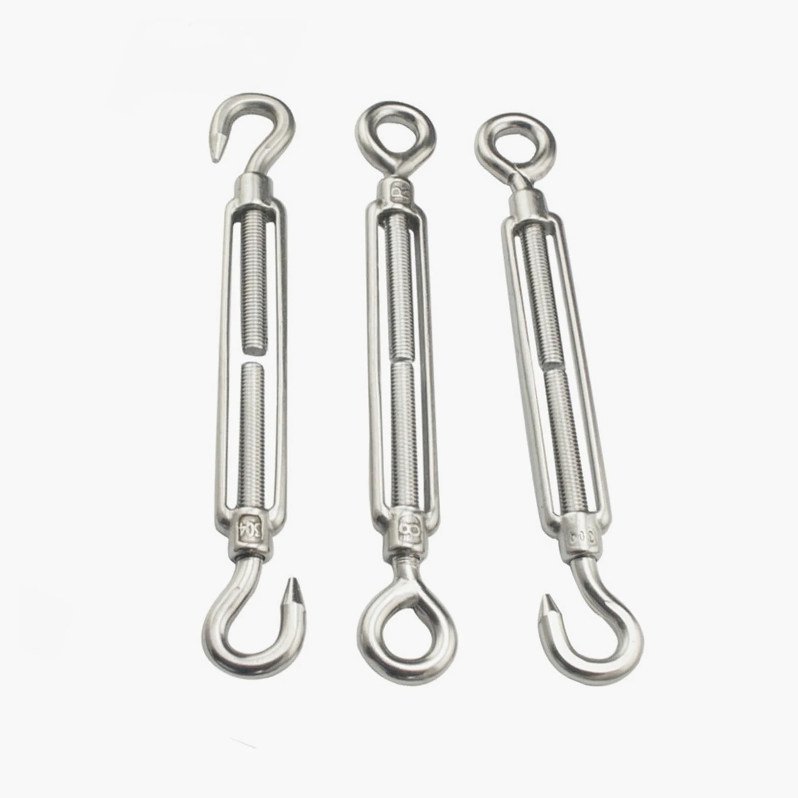 Tensor de Cable con Tensor de Cadena, Tamaños múltiples del Dispositivo de tensión de la Cuerda de Alambre del Ojo de los Ganchos del Tensor del Acero Inoxidable 304(M12)