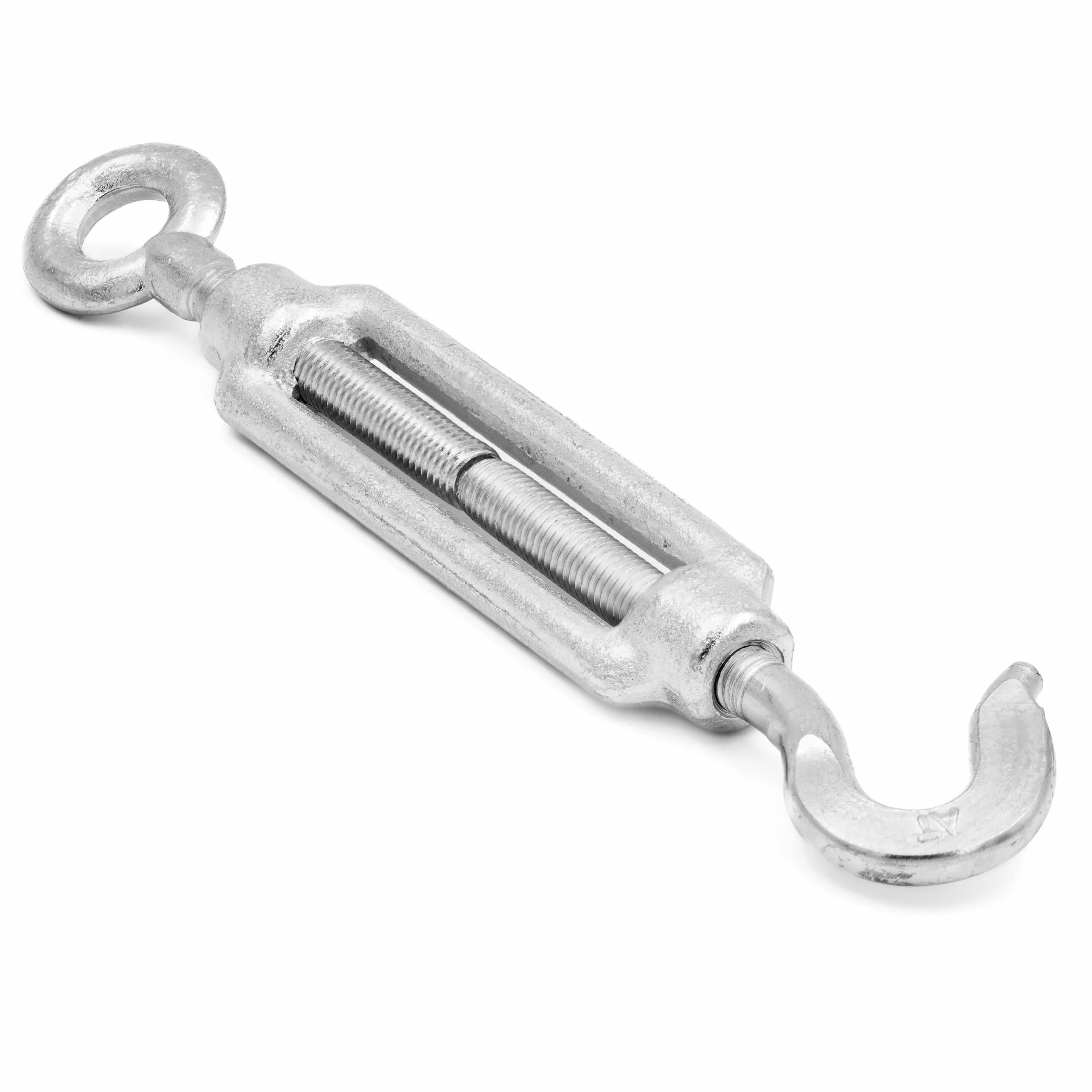 Tensores M20 con ojal y gancho, 10 unidades, tensor de cuerda de acero, tensor de alambre galvanizado, tensor de ojal