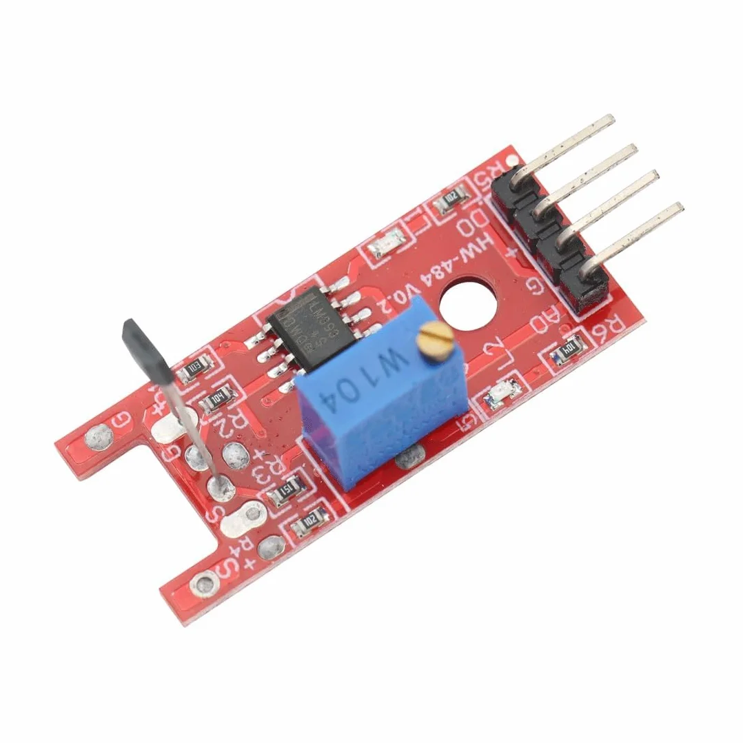 KY-024 Sensor magnético Hall lineal CC 5 V Sensor de efecto Hall LM393 con sonda de inducción magnética Se puede utilizar para detectar la velocidad y la posición de motores (Paquete de 3)