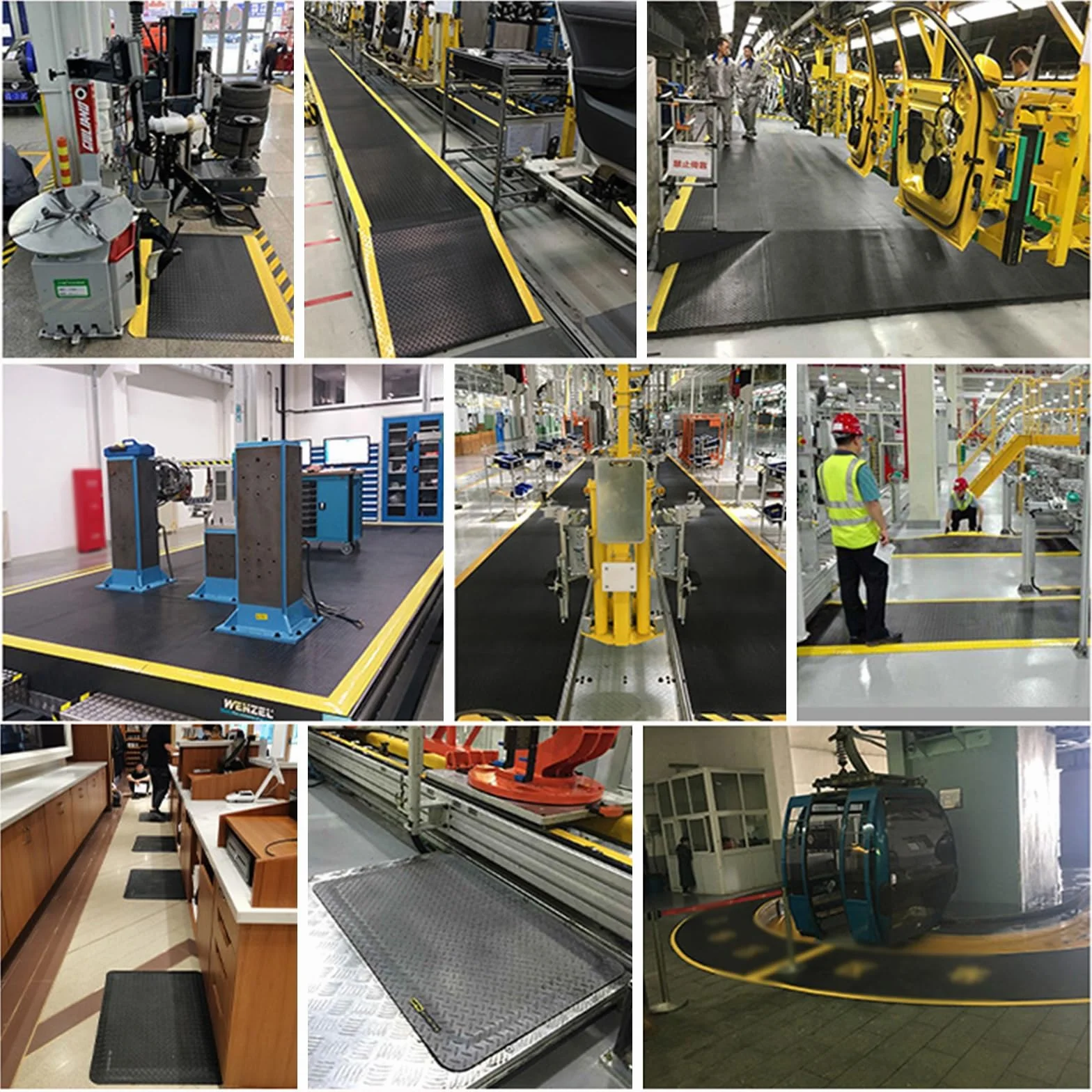Alfombrilla ergonómica conductora antifatiga para estaciones de trabajo de pie, reduce la fatiga y la electricidad estática