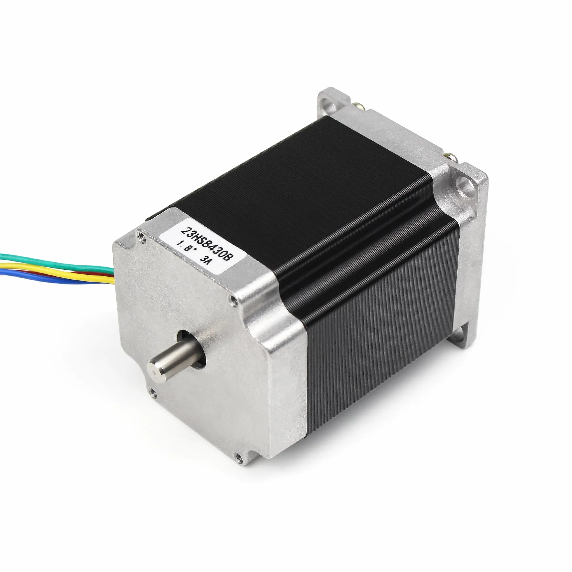 RATTMMOTOR Motor paso a paso Nema 23, motor paso a paso de doble eje de 4 hilos, 3 A, 1,8 Nm (270 oz.in) 2 fases, 1,8 grados, 57 x 57 x 76 mm, 4 cables para impresora 3D/fresadora CNC (23HS8430B)