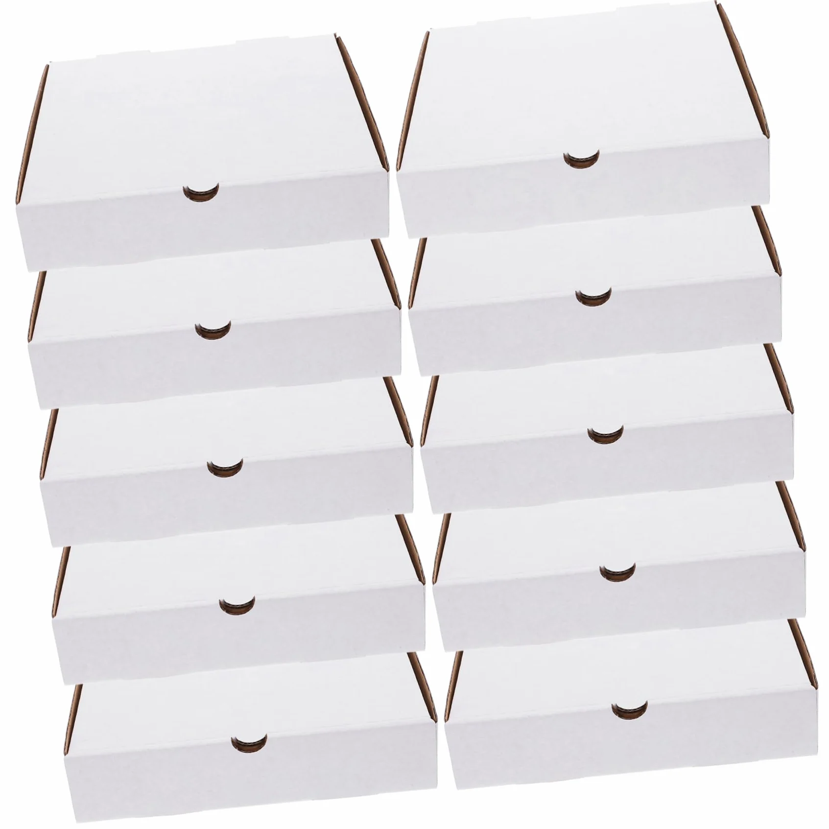 Cajas de Pizza Reutilizables de Cartón Corrugado, 30 Unidades Tamaño 6 Pulgadas, Cajas Kraft para Envío y Almacenamiento de Alimentos, Aptas para Horno Llevar