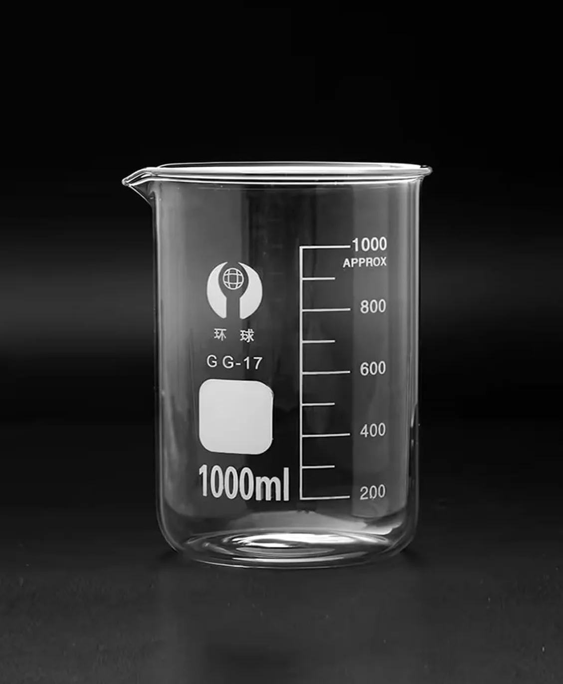 Vaso medidor de vidrio resistente a altas temperaturas, capacidad de 5000 ml para uso en laboratorio, ideal para experimentos científicos y necesidades de cocina, 1 unidad