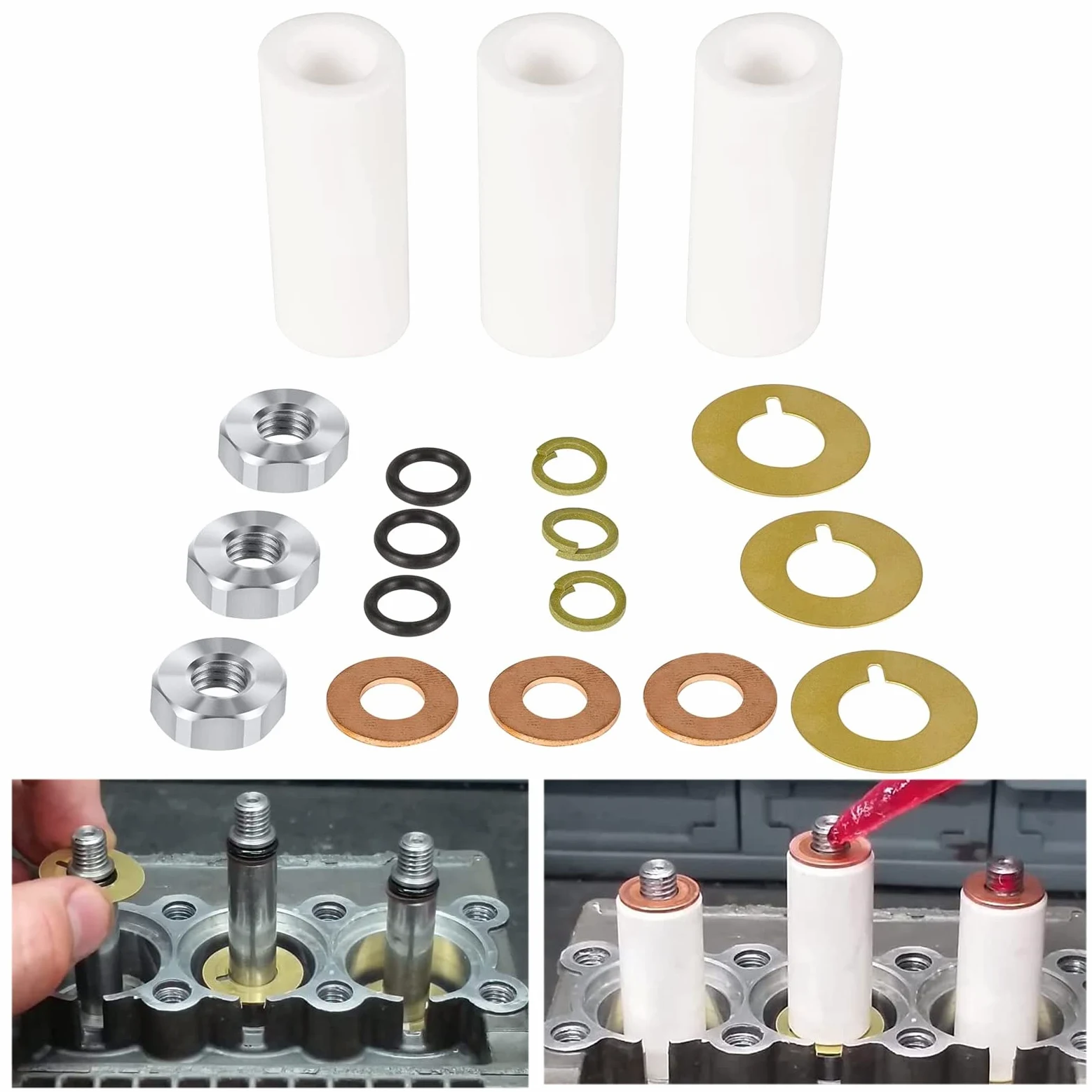 Para Annovi Reverberi AR2546 Bomba 18mm Kit de pistón Kit de reparación de émbolo de cerámica para bombas RK RKA RKV XRCA XRCV GRKV-D