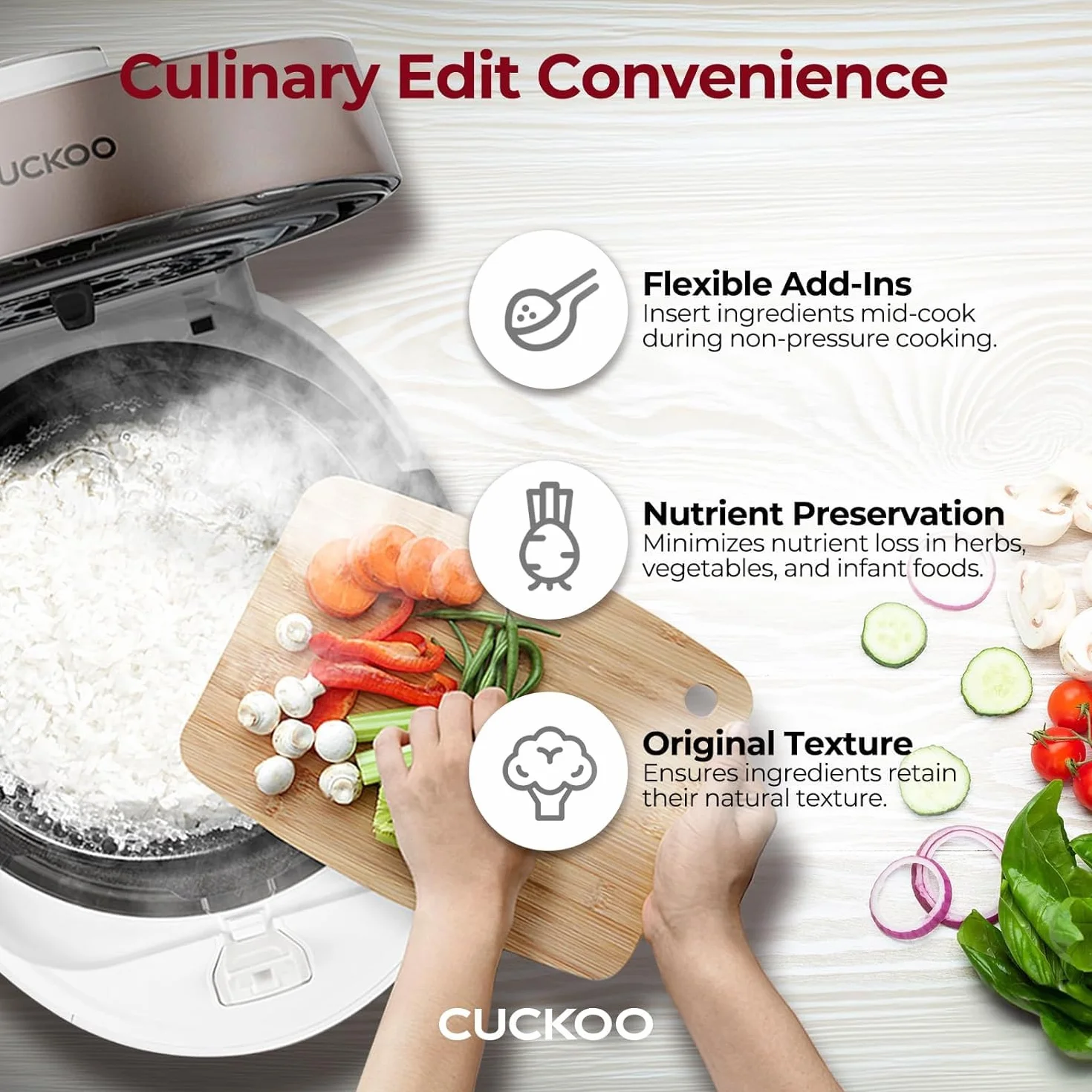 CUCKOO CRP-ST0609FW - Arrocera y calentador para 6 tazas (crudas) y 12 tazas (cocidas) de doble presión con revestimiento antiadherente, 16 opciones de menú, 3 guías de voz, automático