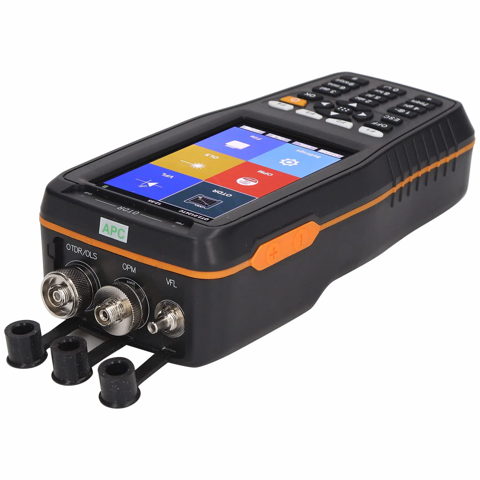 Probador de Fibra óptica OTDR, Reflectómetro de Dominio de Tiempo óptico 4 en 1 Localizador Visual de Fallas Kit de Herramientas de Fibra óptica OTDR FTTH con VFL OPM OTDR OLS