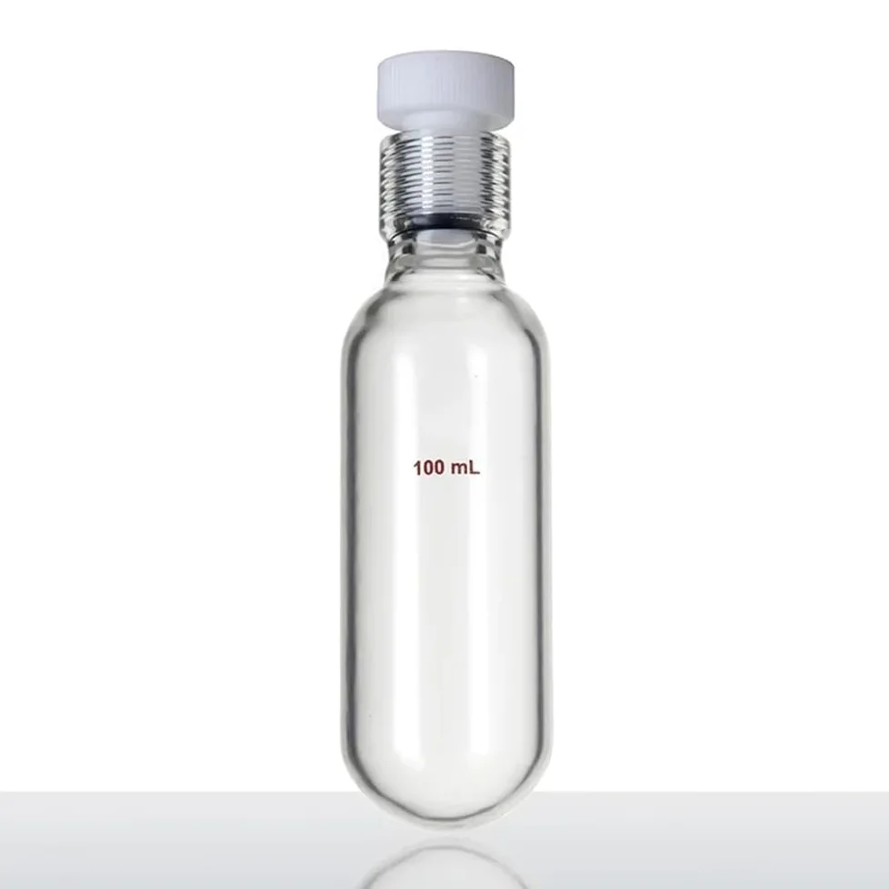 Cristalería de Laboratorio Tapón de rosca interna de PTFE for revestimiento de botellas de pared gruesa resistente a la presión P17(100mL-P170100D)