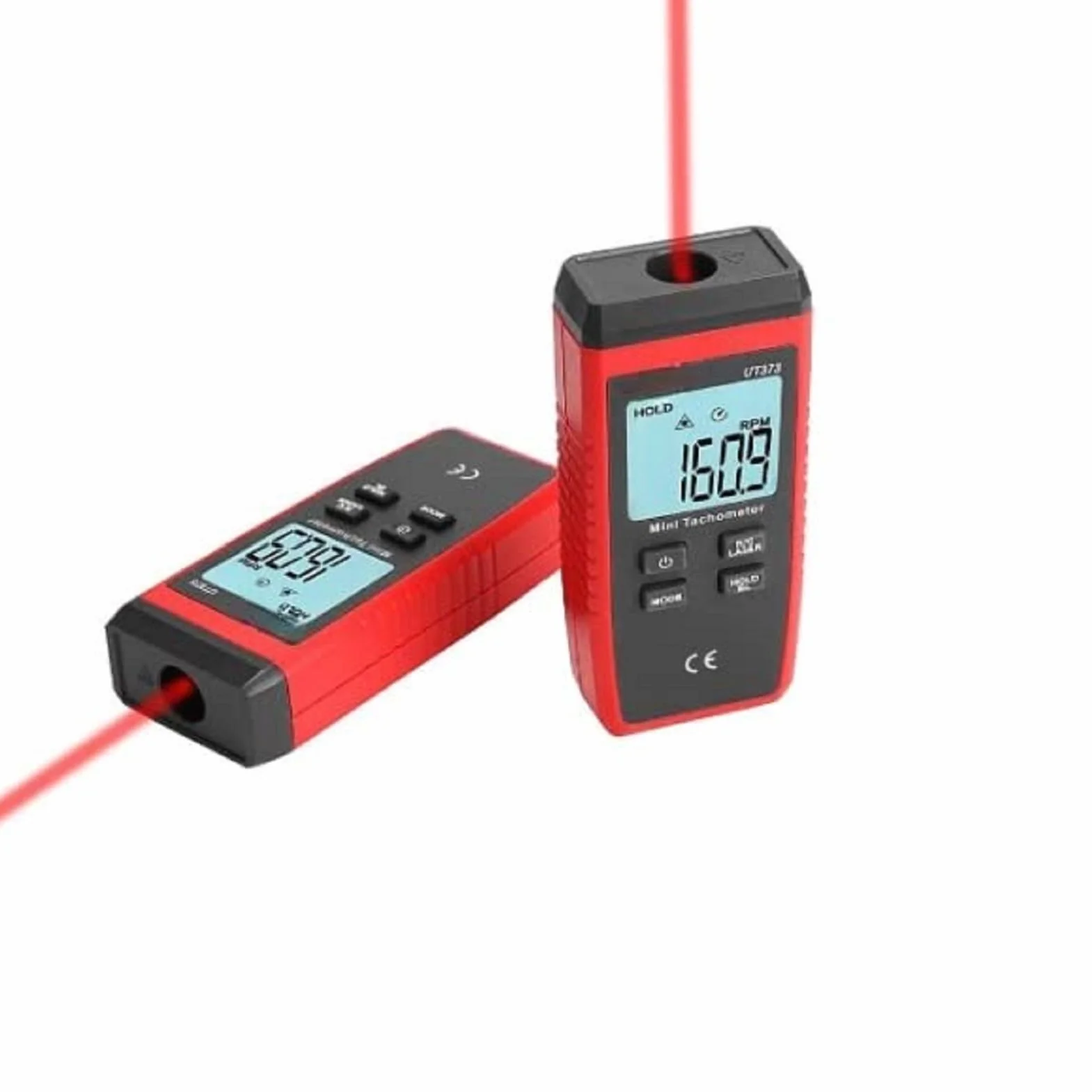 Tacómetro Digital sin Contactos UT373 Láser con Pantalla LCD, Medidor de RPM Portátil para Motores