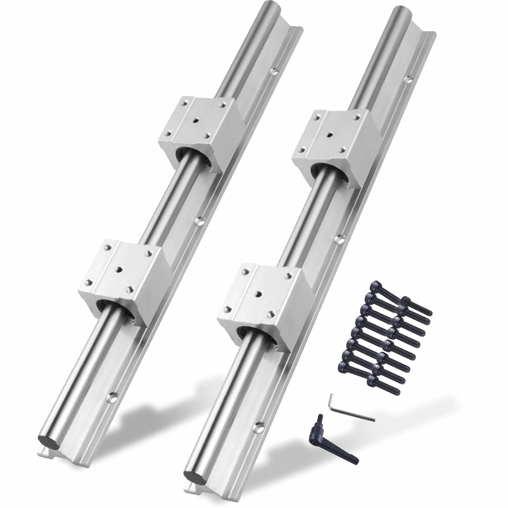 Riel lineal SBR12-500 mm con 2 ejes guía SBR12UU para impresoras 3D y CNC