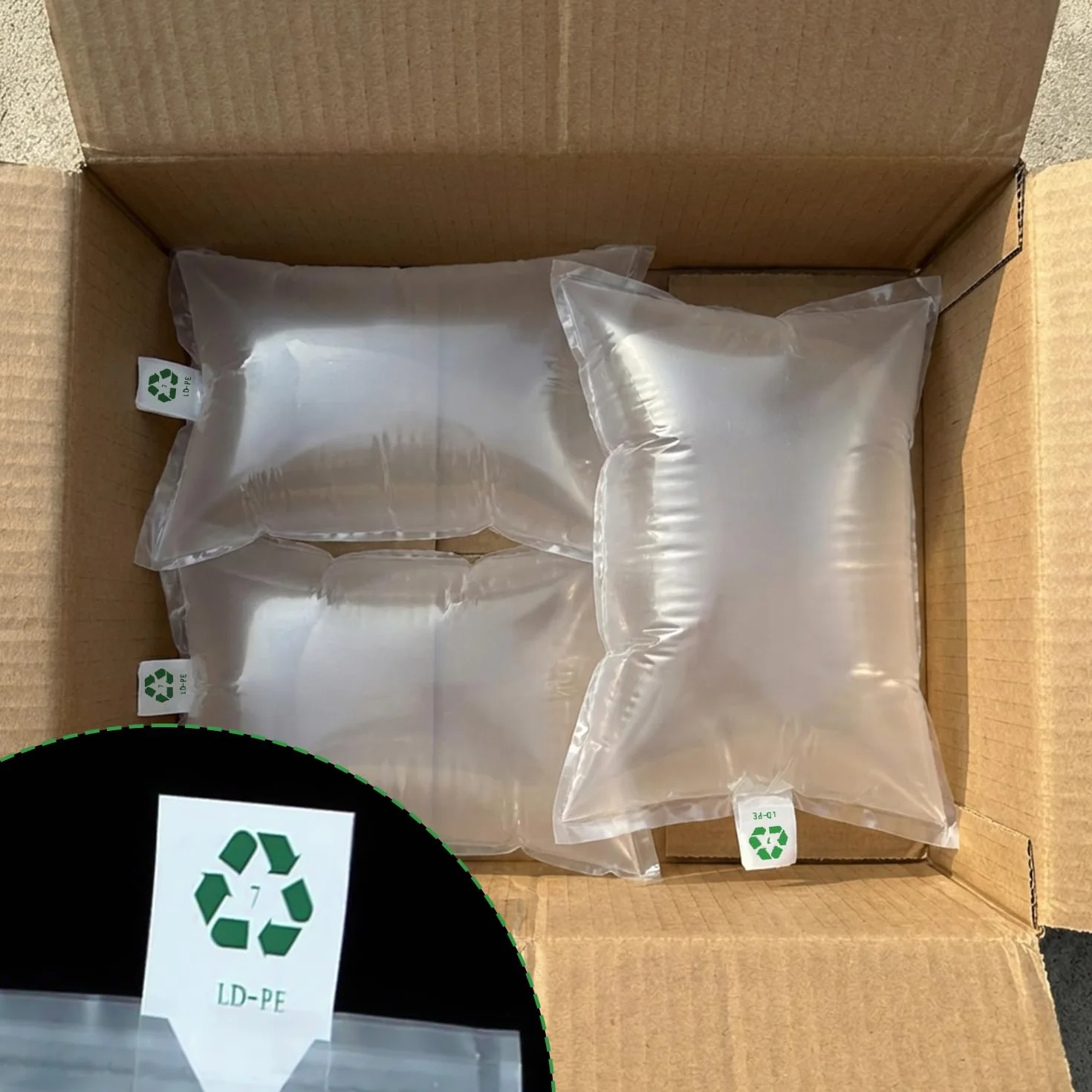 Bolsas de aire inflables transparentes 10×20cm, pack de 100, relleno protector para embalaje