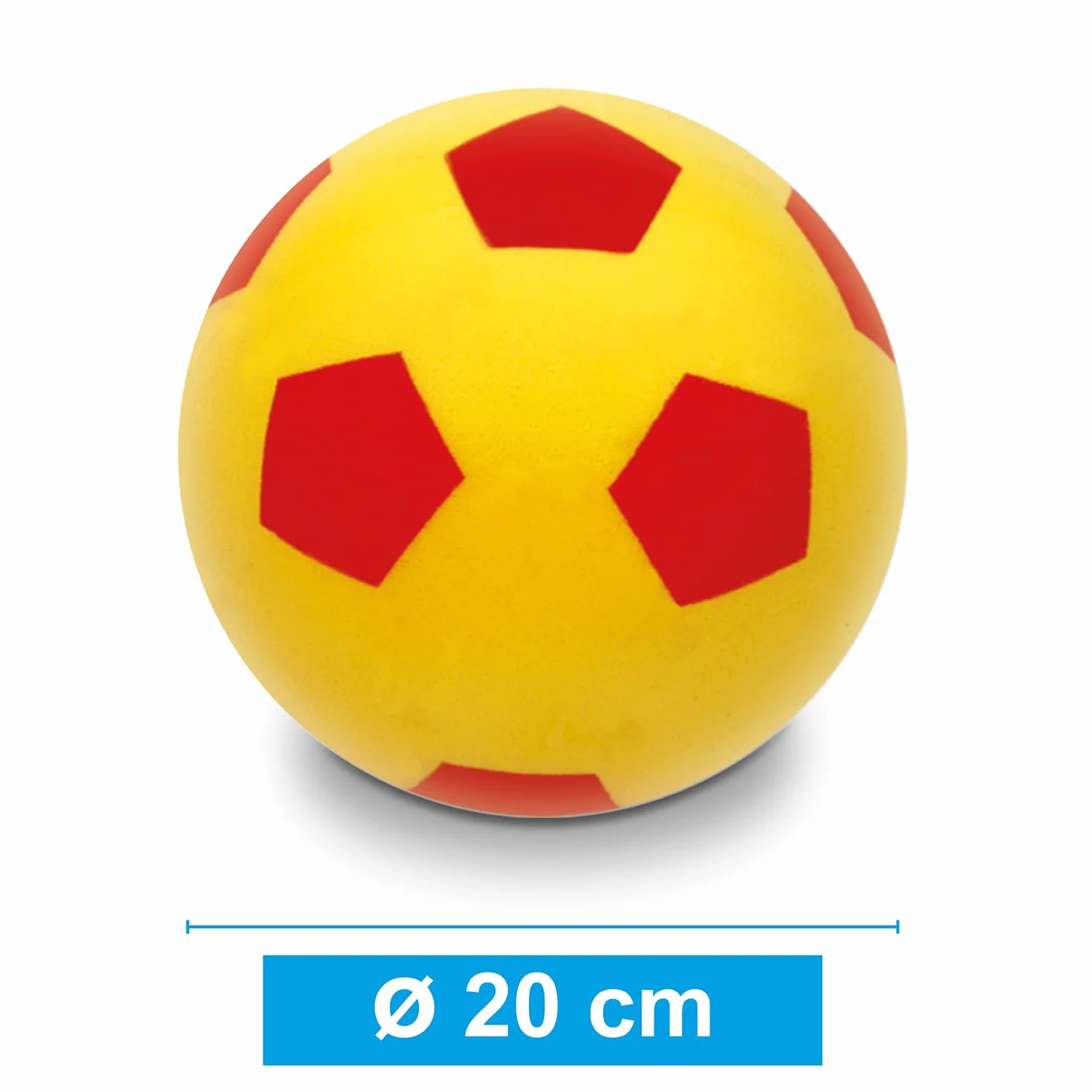 Mondo Toys SOFT FOOTBALL 200 Pelota esponja diámetro 20 cm colores variados