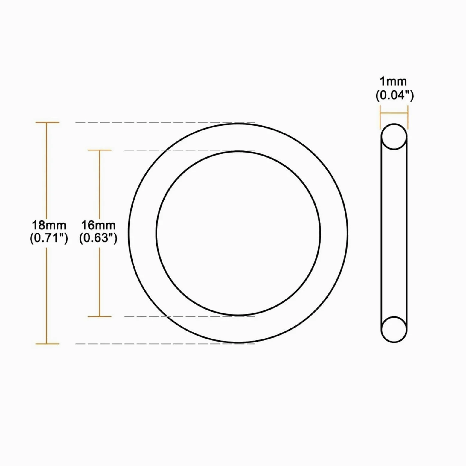 Accesorios de hardware 30 piezas de juntas tóricas de caucho de silicona Junta tórica de silicona Juntas tóricas de sellado Junta de sellado de arandela Máquina de anillo Kit de junta resistente al ac