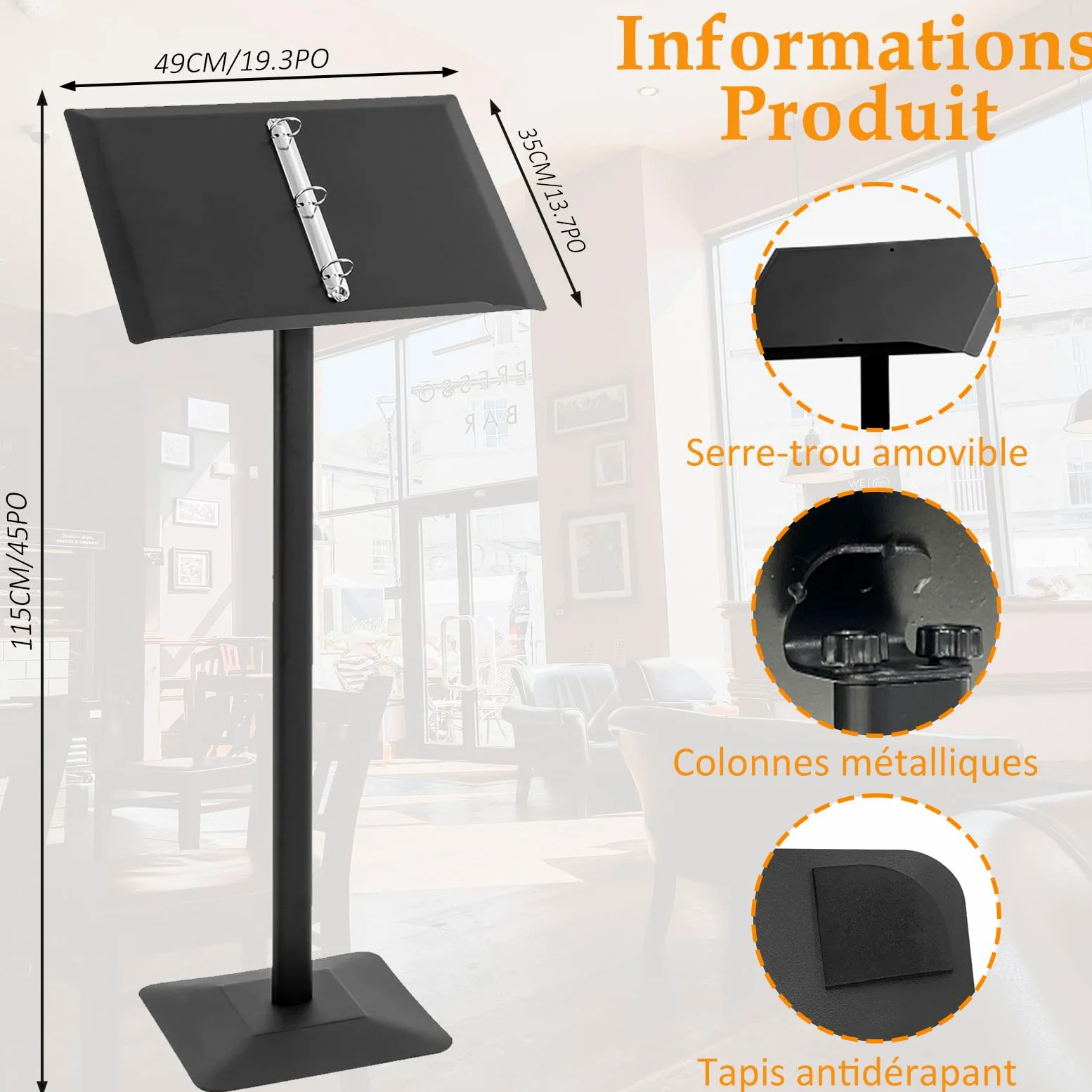 bimiti Placa de información con soporte