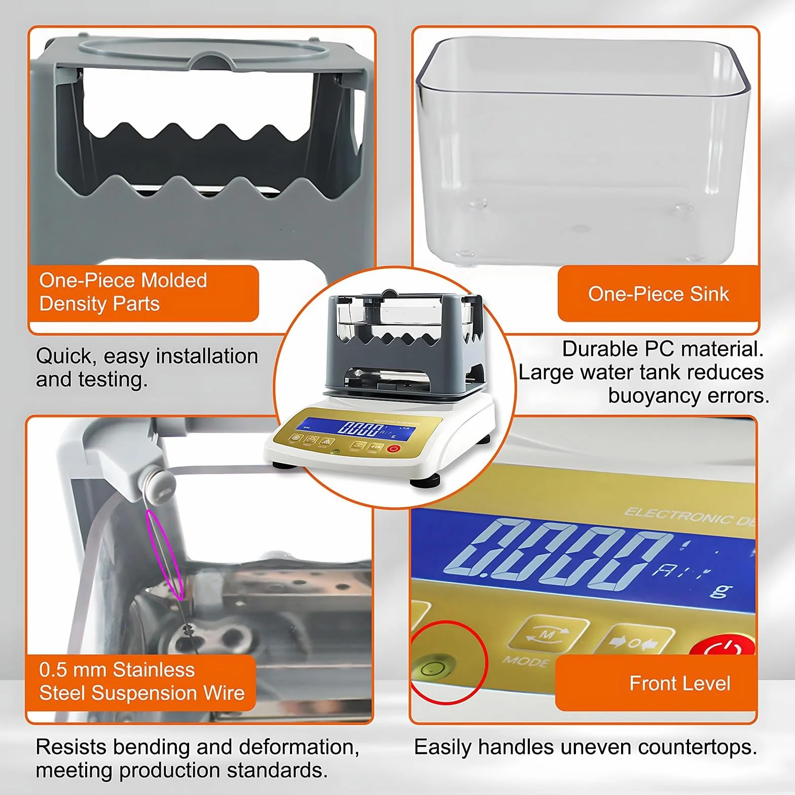Probador Electrónico De Pureza De Oro Y Máquina De Test De Oro Densímetro Alta Precisión Para Joyerías, Casas De Empeño, Laboratorios Y Evaluación De Metales Preciosos(Shop-300g)
