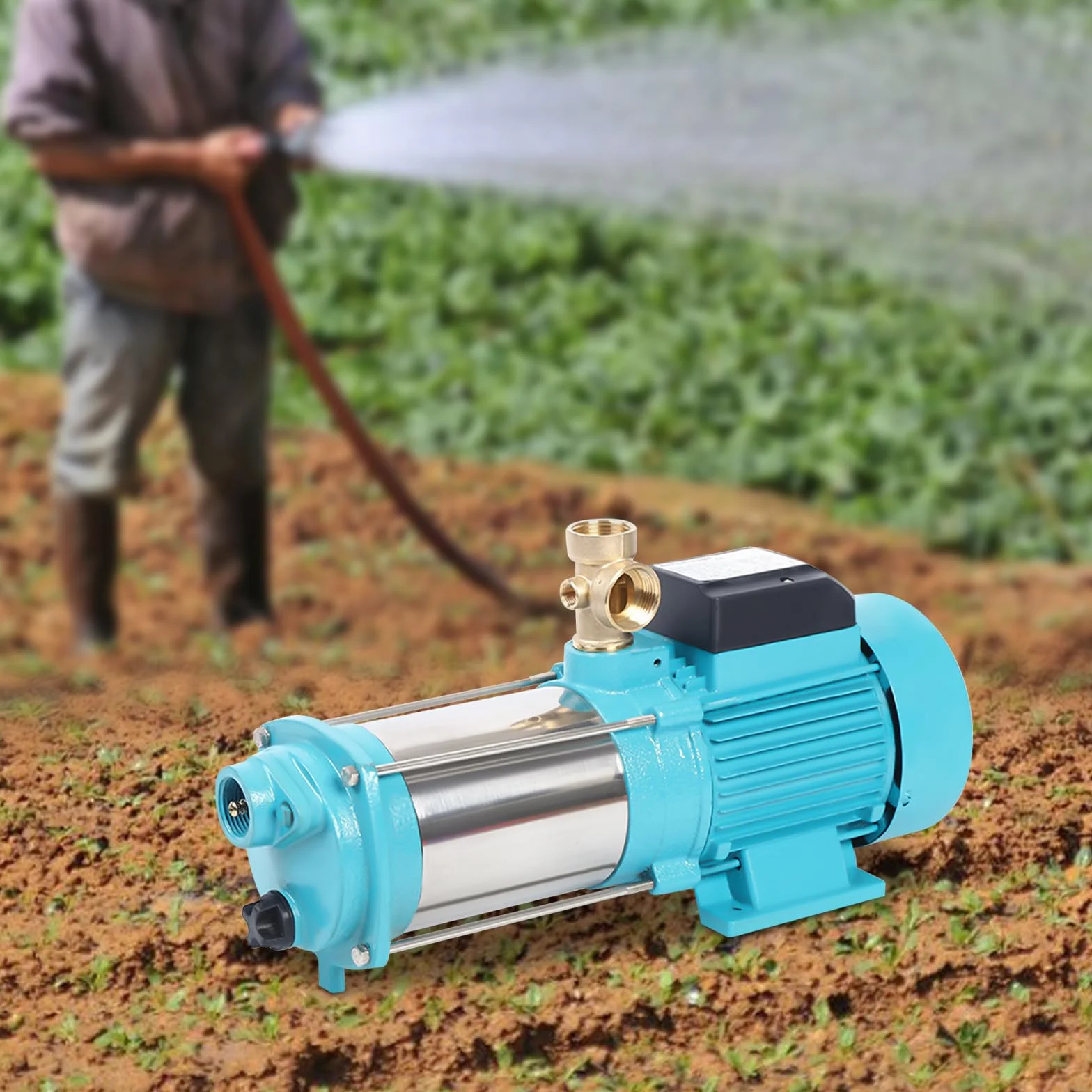 Bew Sserung - Bomba centrífuga (1300 W, 4000 L/H, 9,8 bar, caudal máximo: 4000 L/H, interruptor de presión)
