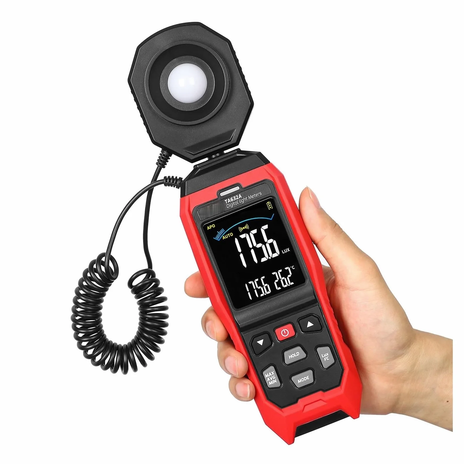Espectrómetros, Medidor De Luz Digital LCD TA632A Lux Iluminómetro Luminómetro Fotómetro Luxómetro 0-200000