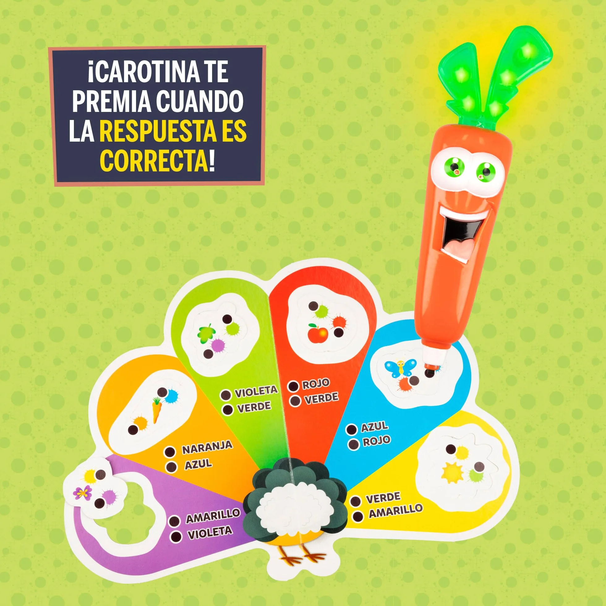 Colorbaby Lisciani Carotina 50 Juegos Juego de Mesa Bolígrafo electrónico parlante Tablero Doble Cara 55 fichas 24 Tarjetas memo 10 puzles Maxi póster 3 años