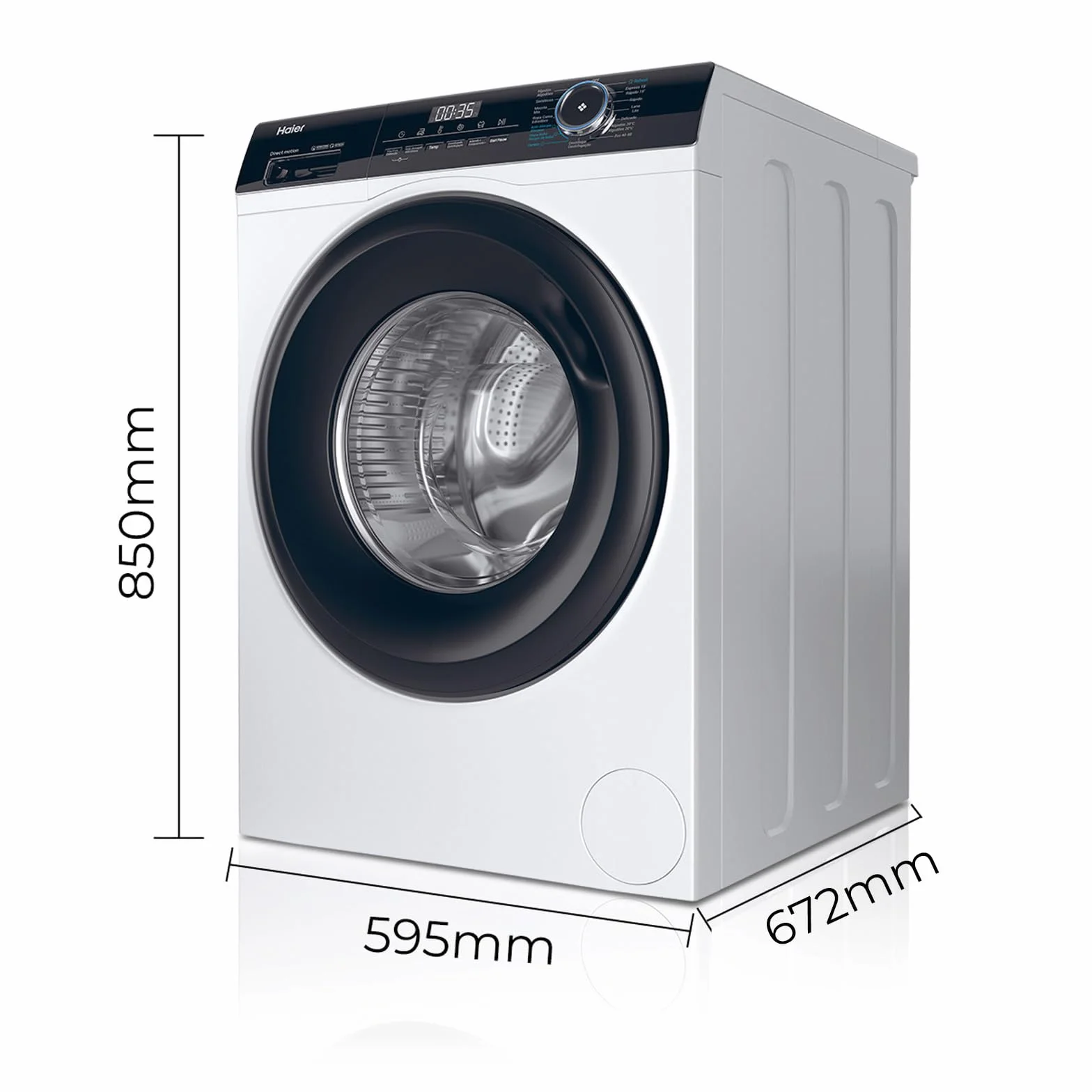 Haier I-Pro Series 3 HW100-B14939-IB Lavadora Carga Frontal 10KG 1400 RPM Motor Direct Motion