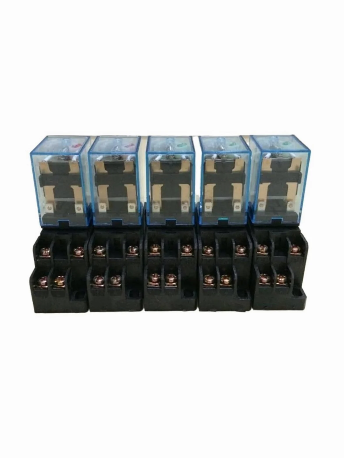relé térmico, 10 juegos de mini relés MY2NJ 8 pines y 5 A con LED base(24VDC)