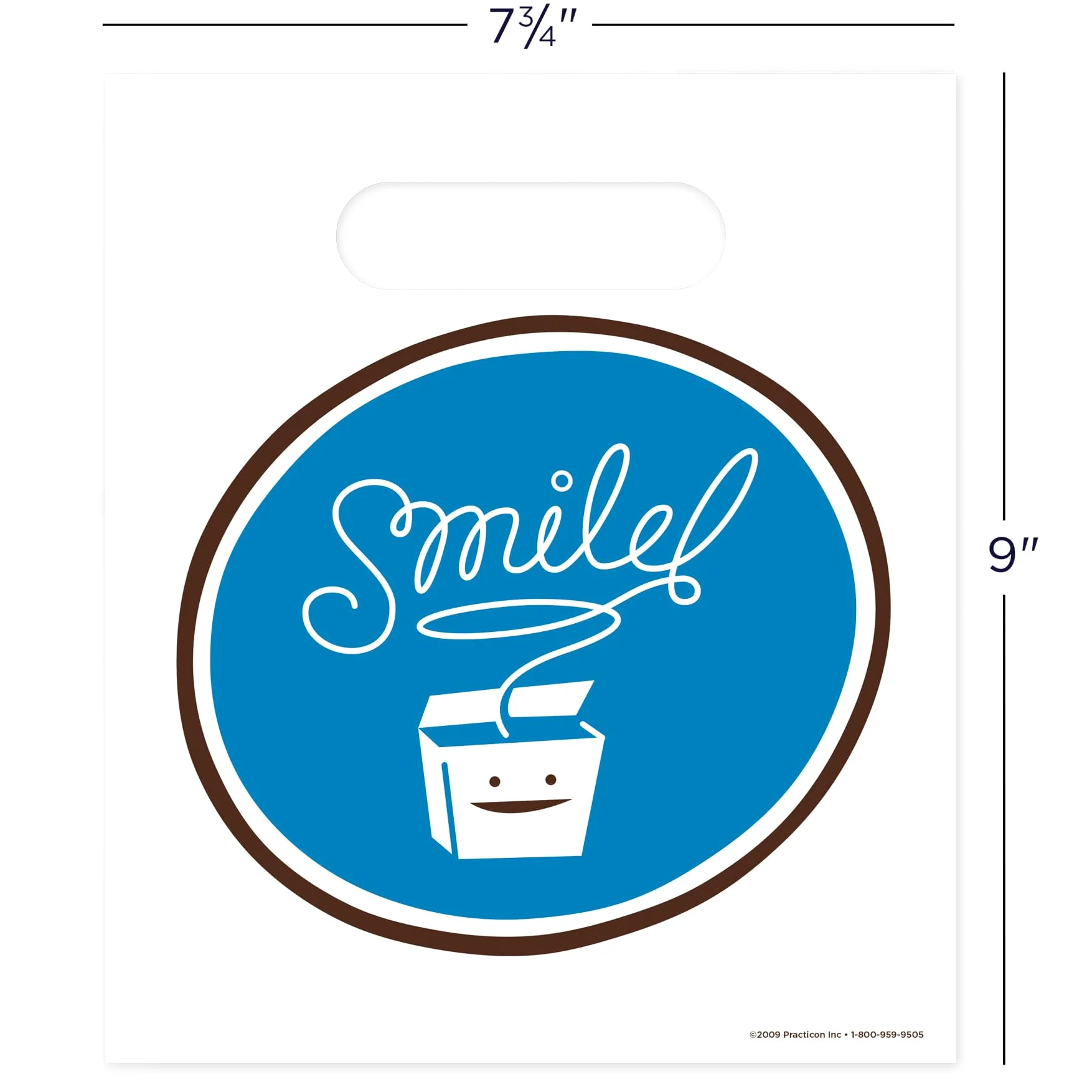 Practicon 1109620 Smile Floss atención al paciente bolsas, 7 – 3/4 "x 9" (Pack de 100)