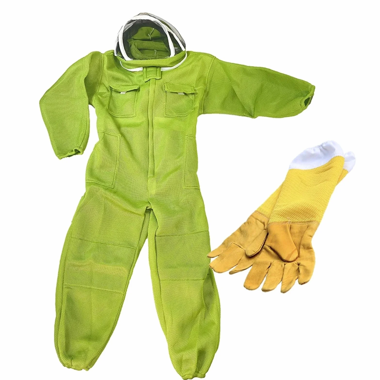 Traje Apicultor traje protector avispa velutina Traje de tela for apicultor, ropa transpirable 3D antimordida, sudadera con capucha de protección, sombrero, mono, herramientas de apicultura, suminist