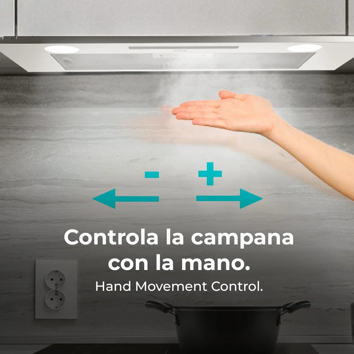 Cecotec Campana Integrable Bolero Flux IT 75cm 550m3/h 70W Inox A++