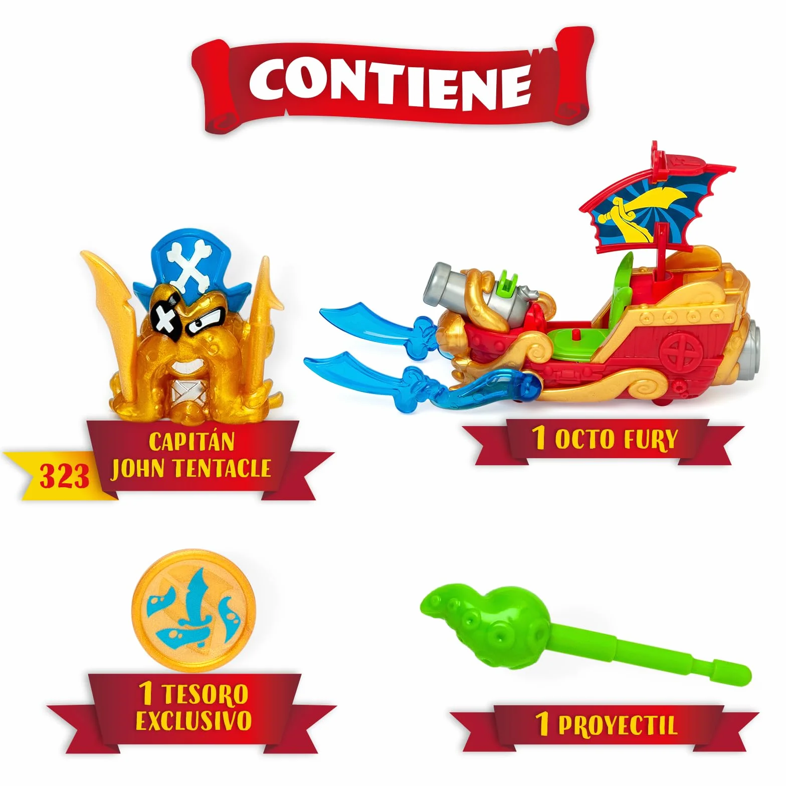 PIRATIX Adventure World Octo Fury Barco Pirata Pulpo con Poderes Ocultos