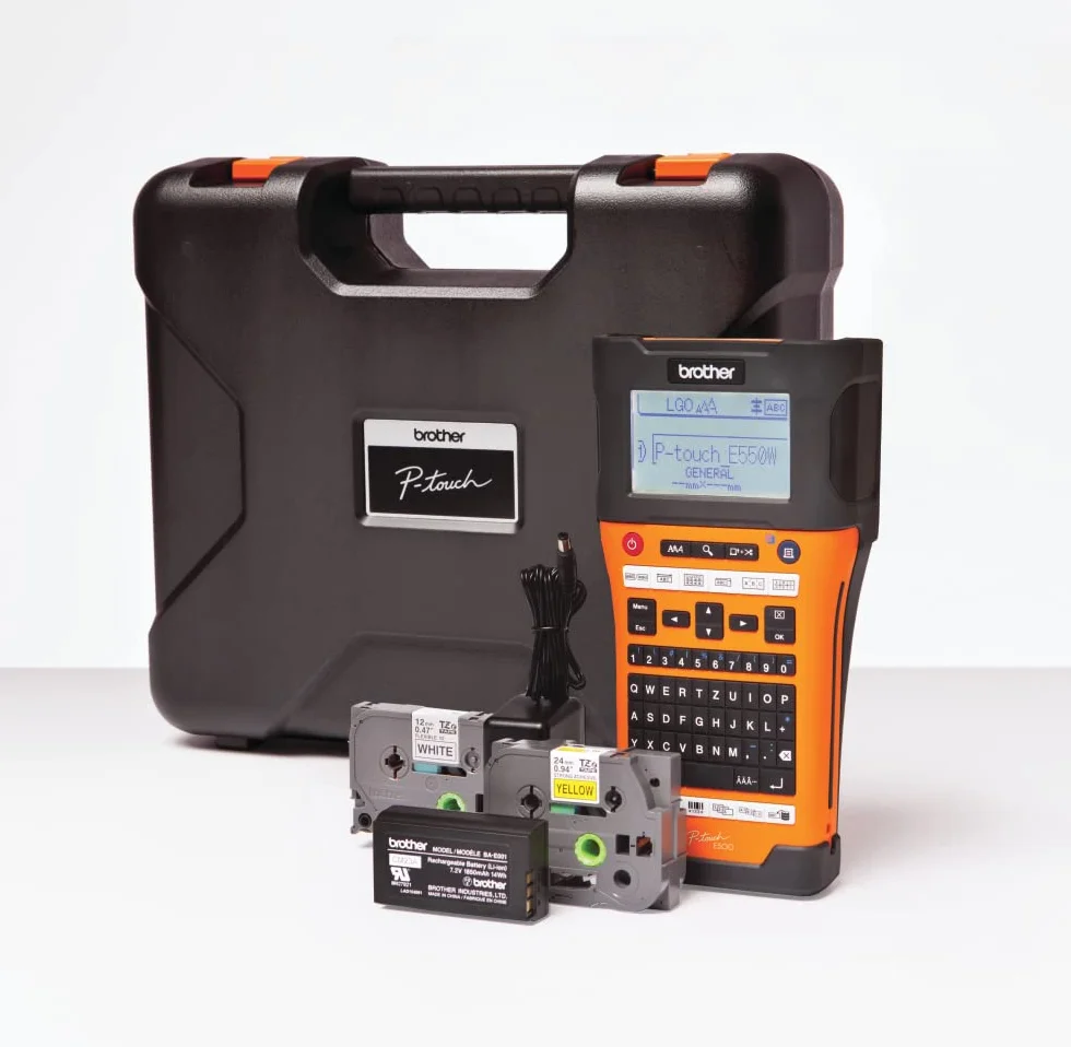 Brother PTE550VWP. Rotuladora electrónica Profesional con conexión PC y WiFi para electricistas e instaladores